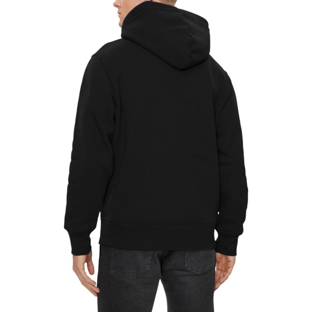 Black Cotton Hoody - ventzia