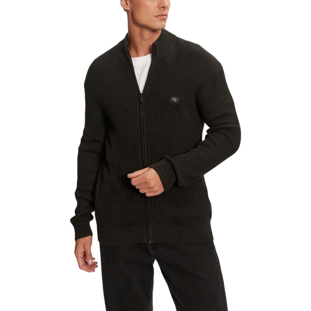 Black Cotton Cardigan - ventzia