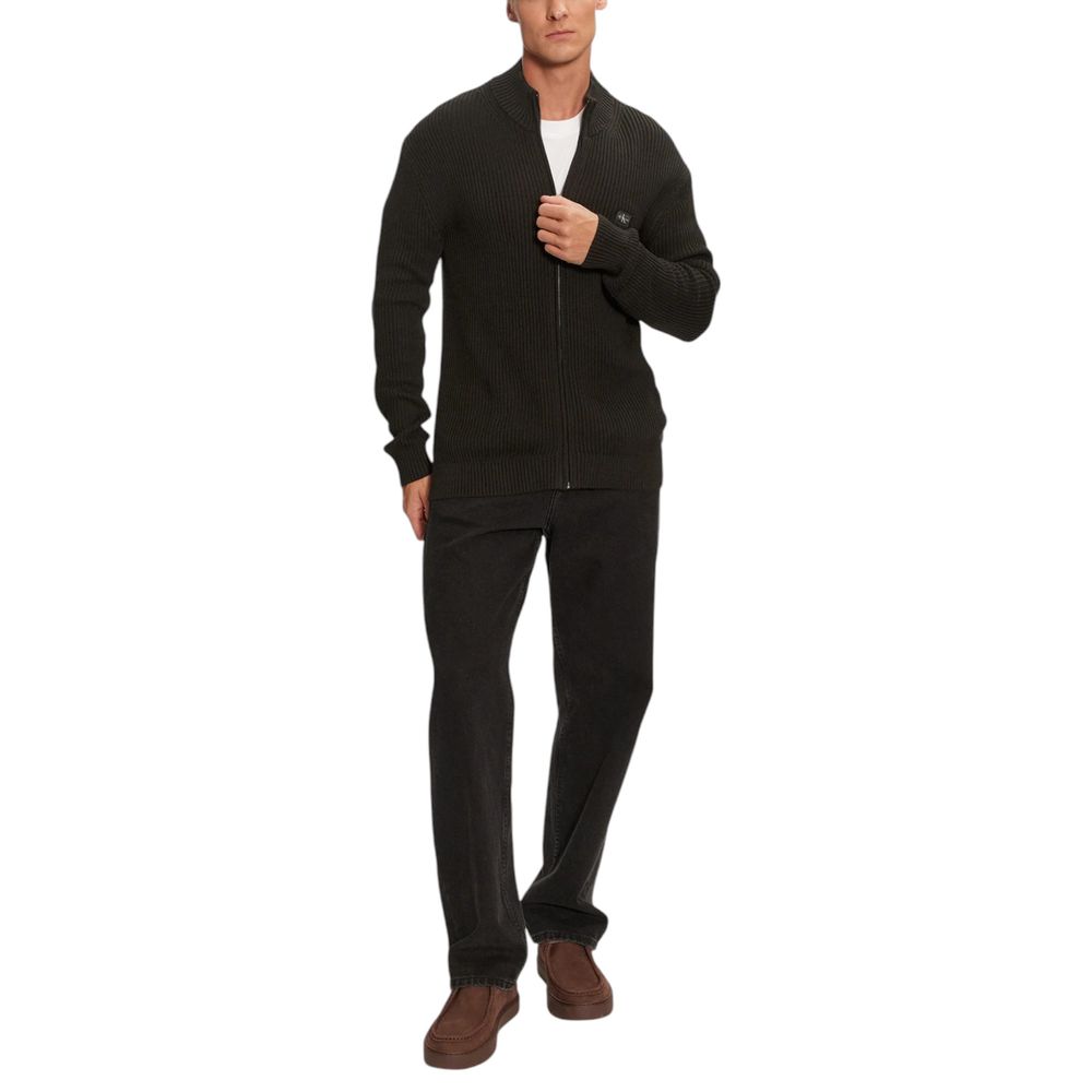 Black Cotton Cardigan - ventzia