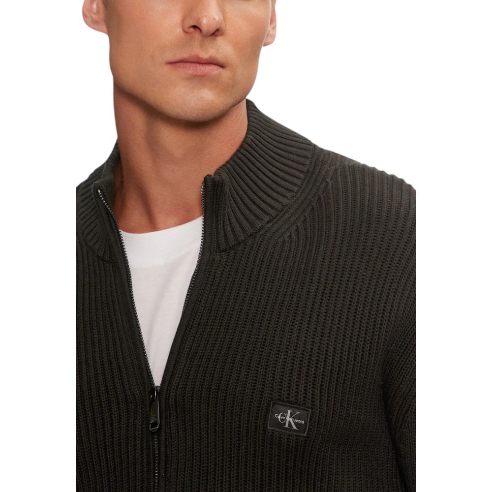 Black Cotton Cardigan - ventzia