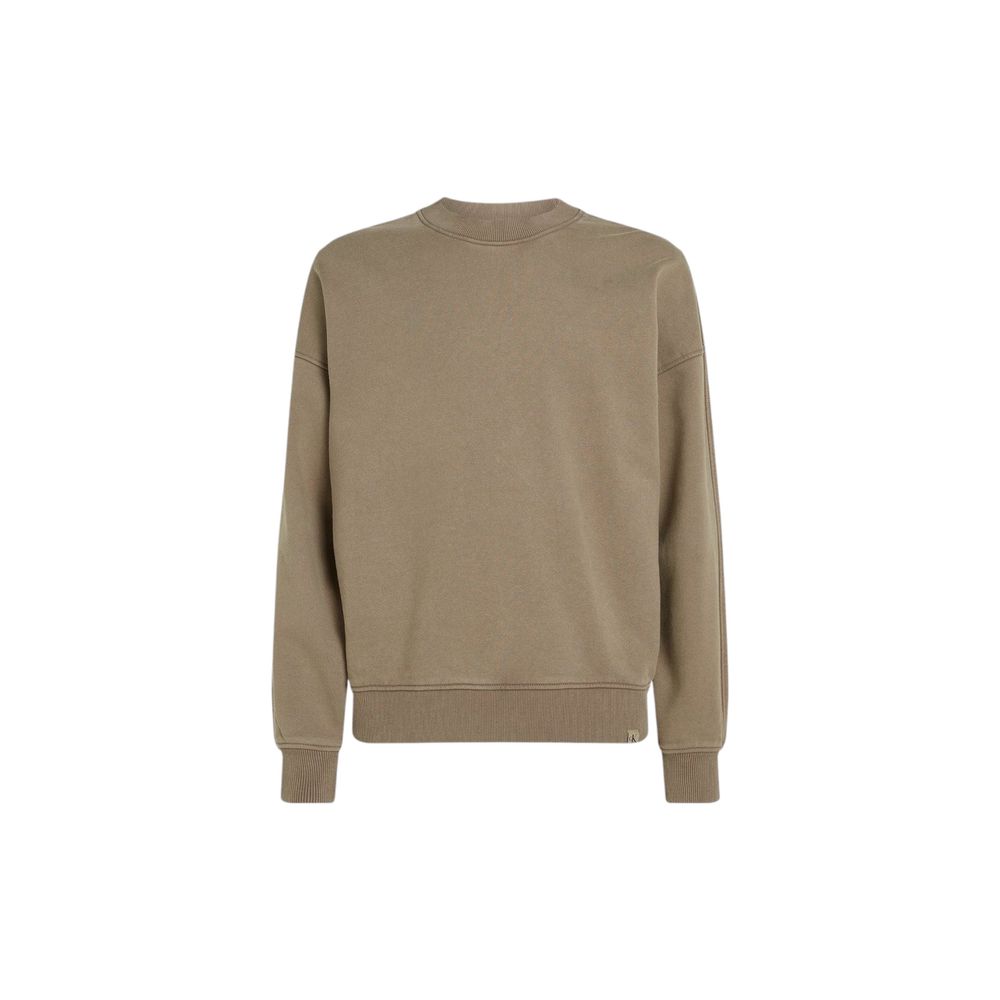 Beige Cotton Sweatshirt - ventzia