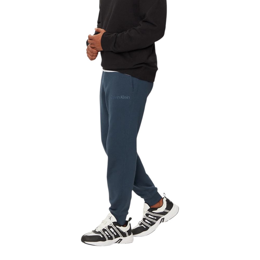 Blue Cotton Joggers Workout Pant - ventzia