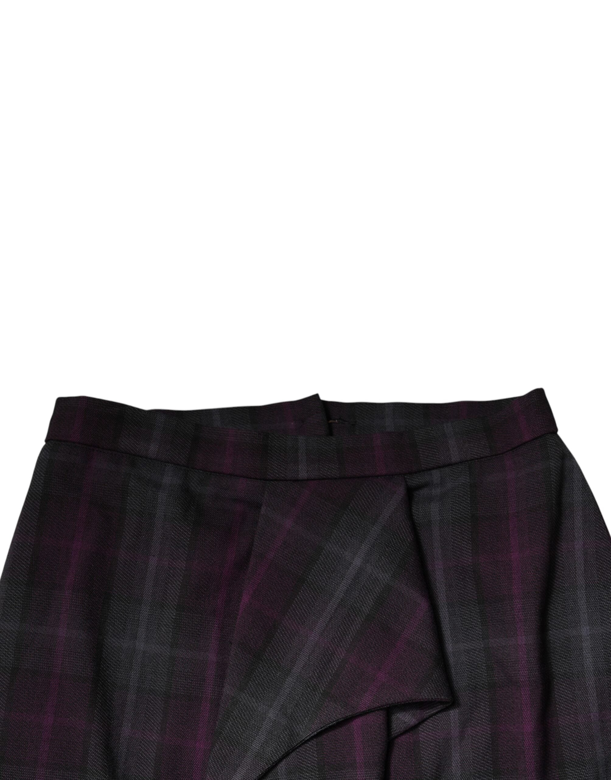 Multicolor Checkered Ruffle High Waist Mini Skirt - ventzia