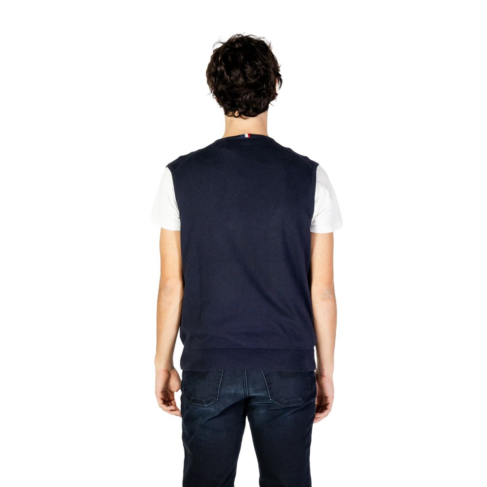 Blue Cotton Waistcoat - ventzia