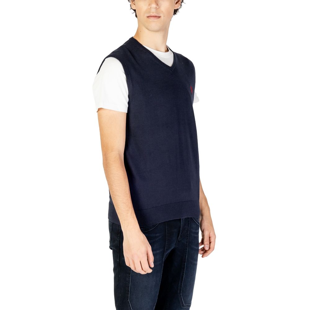 Blue Cotton Waistcoat - ventzia