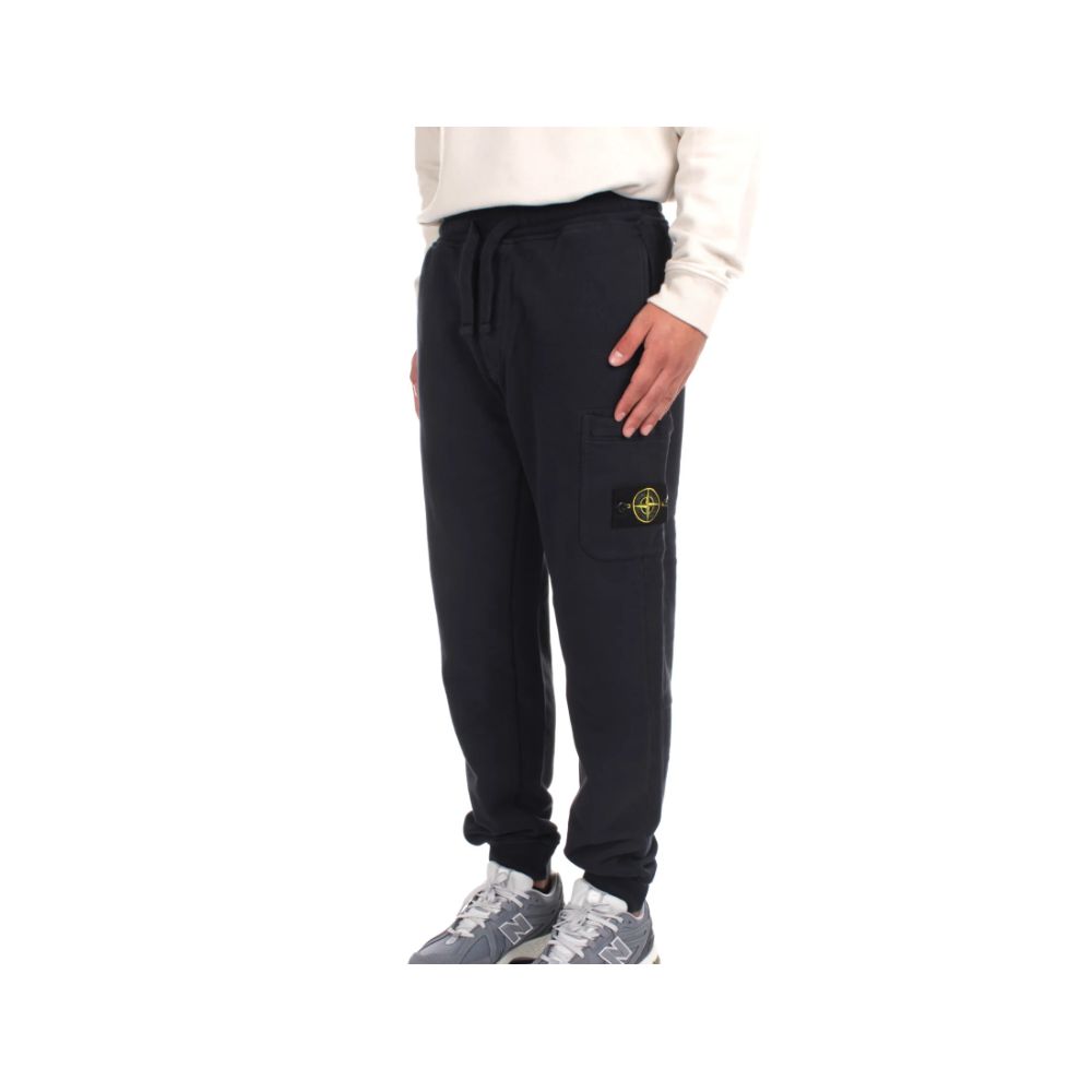 Blue Cotton Men Track Pant