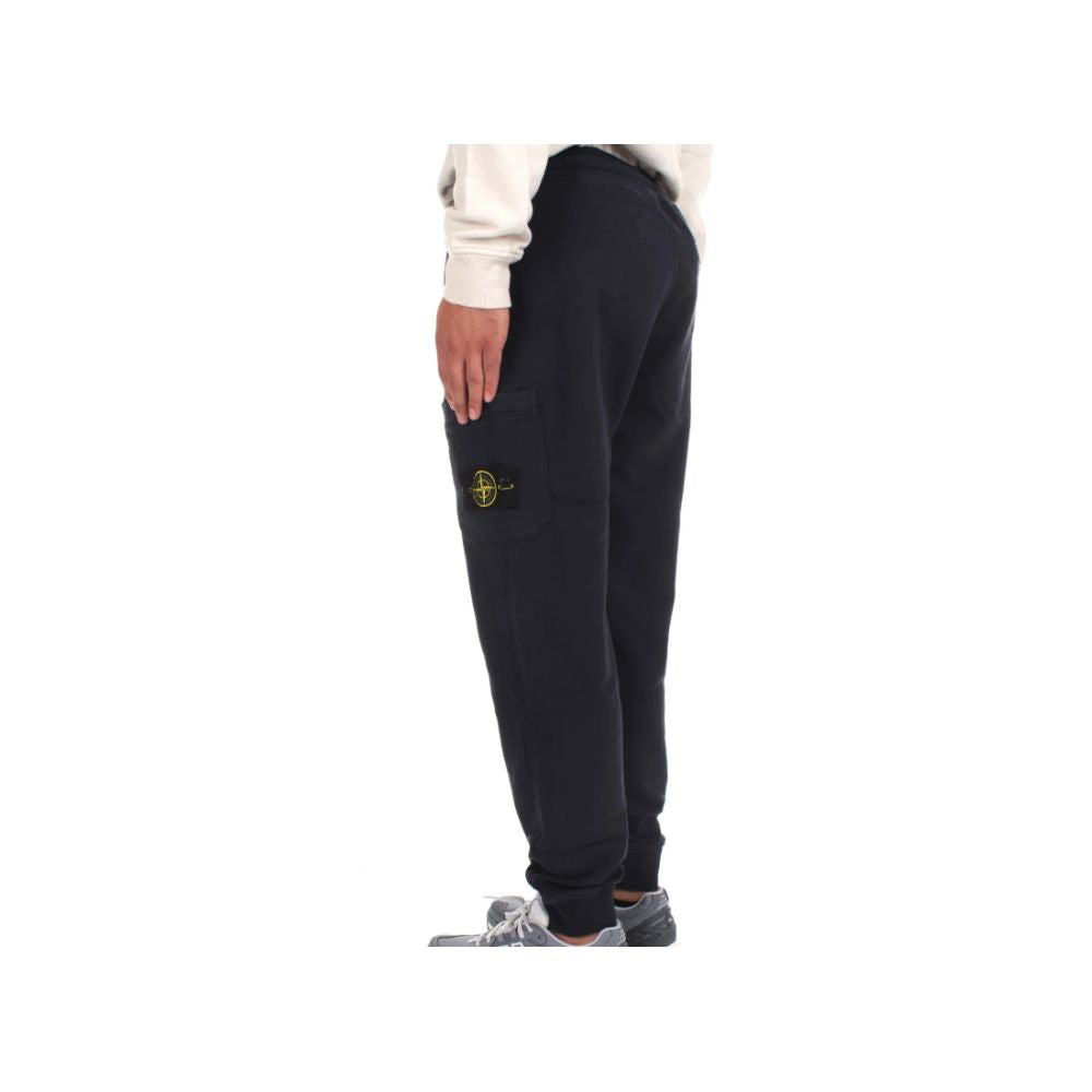 Blue Cotton Men Track Pant
