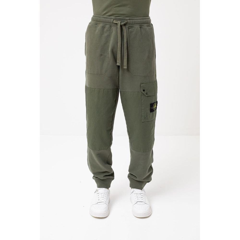 Green Cotton Men Trouser - ventzia
