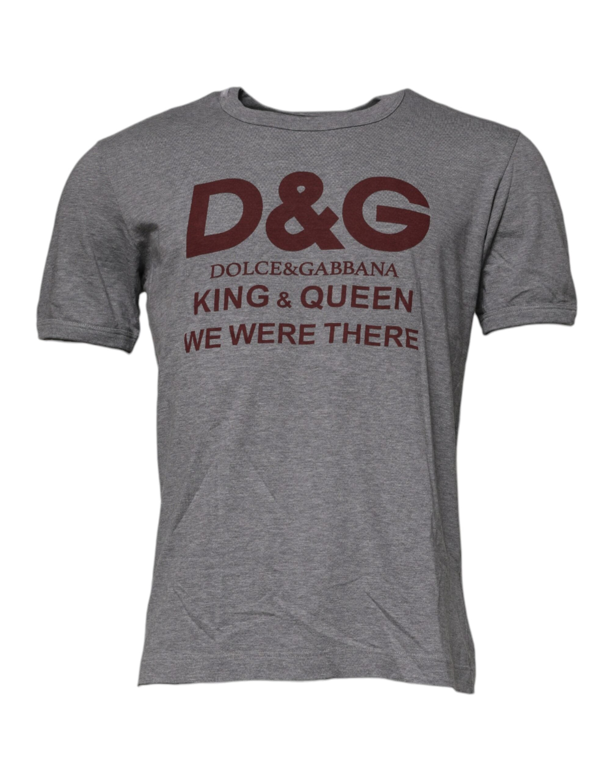 Gray Logo Print Cotton Crew Neck Men T-shirt - ventzia