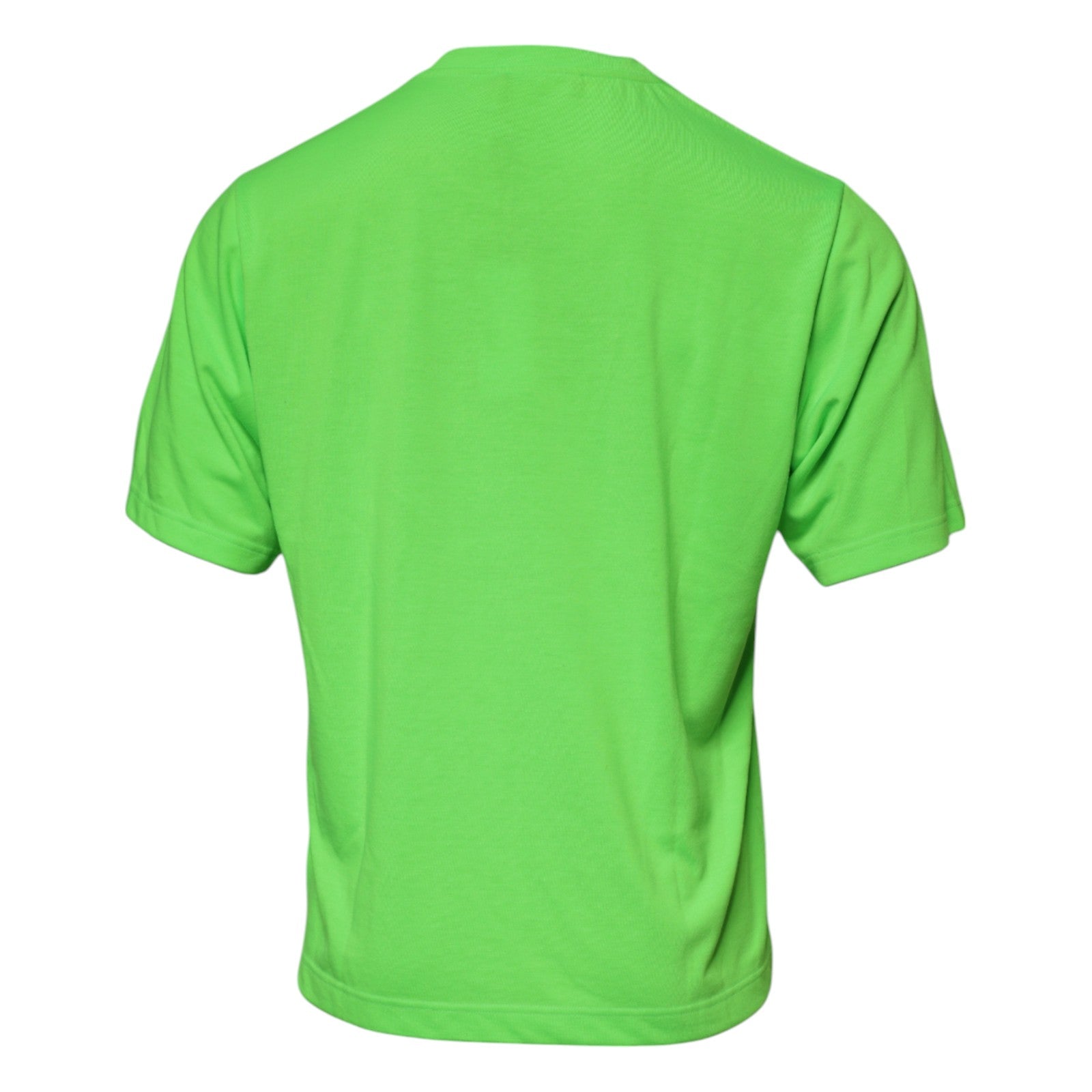 Green Logo Polyester Crew Neck T-shirt - ventzia