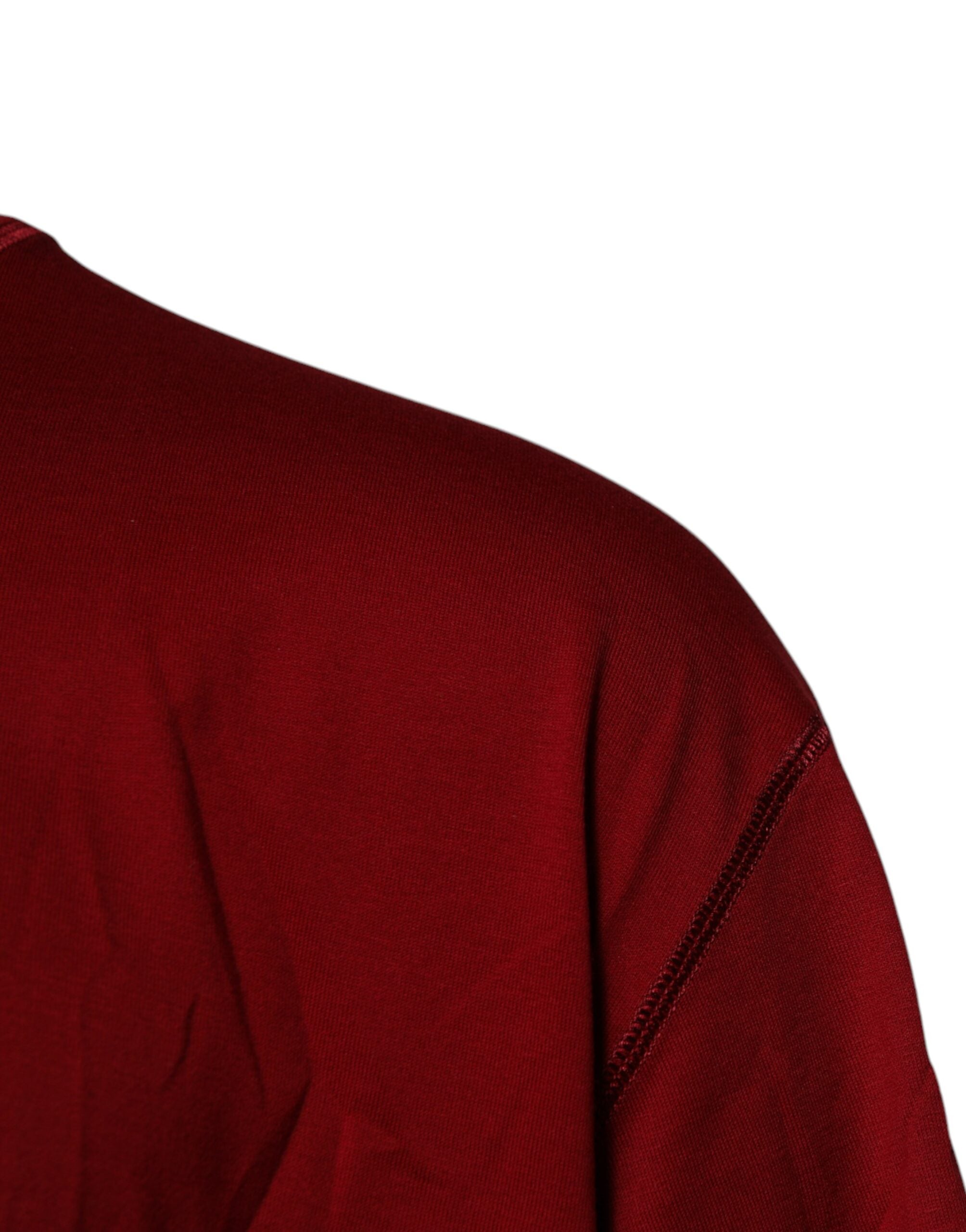 Red Logo Tape Cotton Crew Neck T-shirt - ventzia