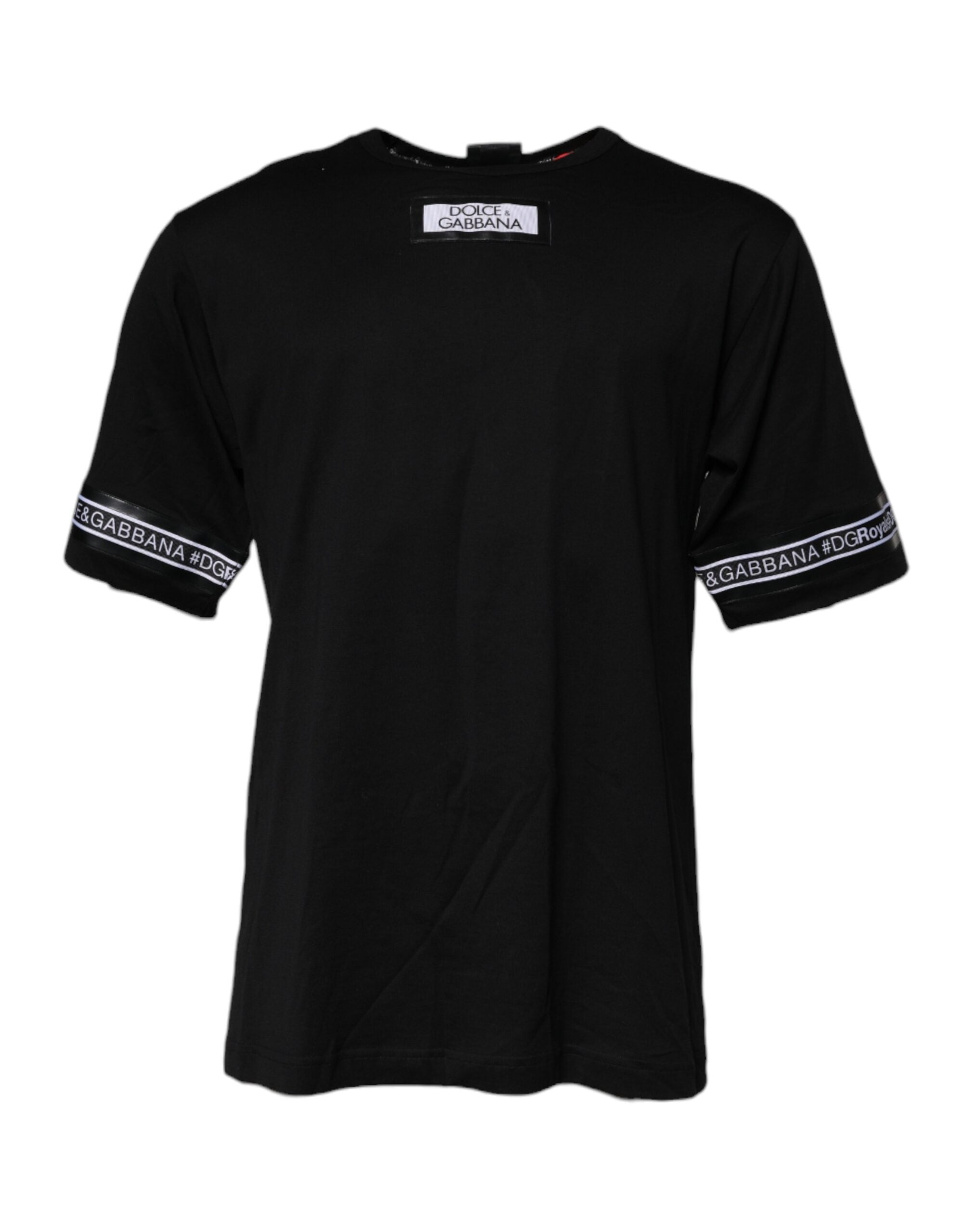 Black #DGMILLENNIALS Cotton Crew Neck T-shirt - ventzia