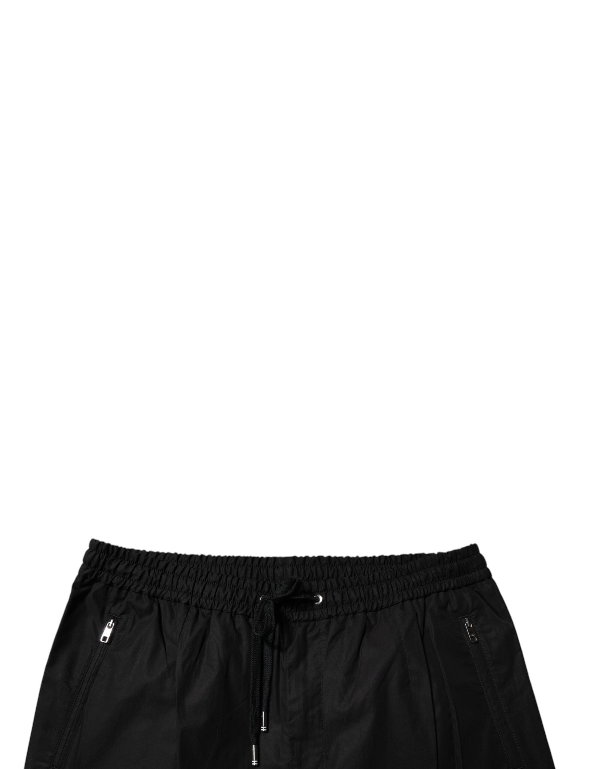 Black Cotton Men Jogger Sweatpants Pants - ventzia