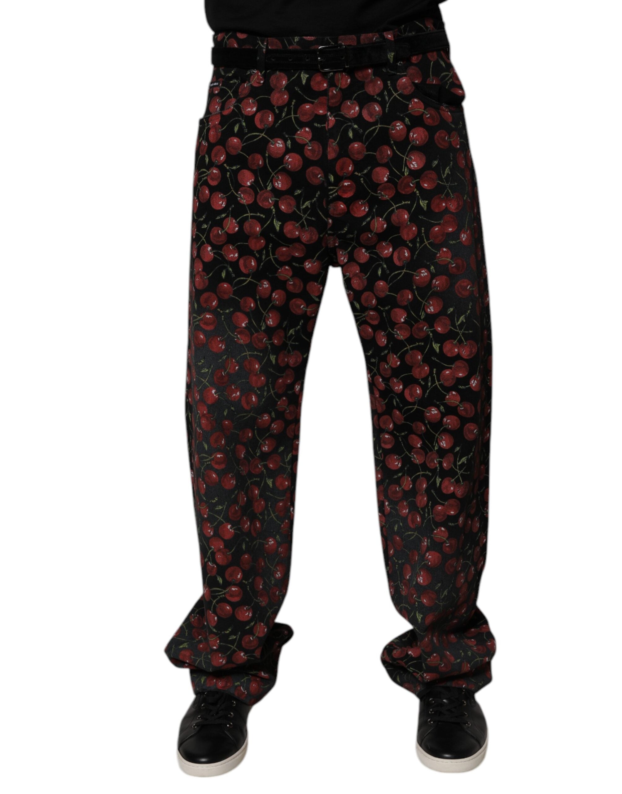 Black Cherry Cotton Straight Men Denim Jeans - ventzia