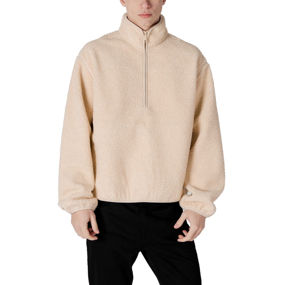 Cream Recycled Polyester Jackets & Coat - ventzia