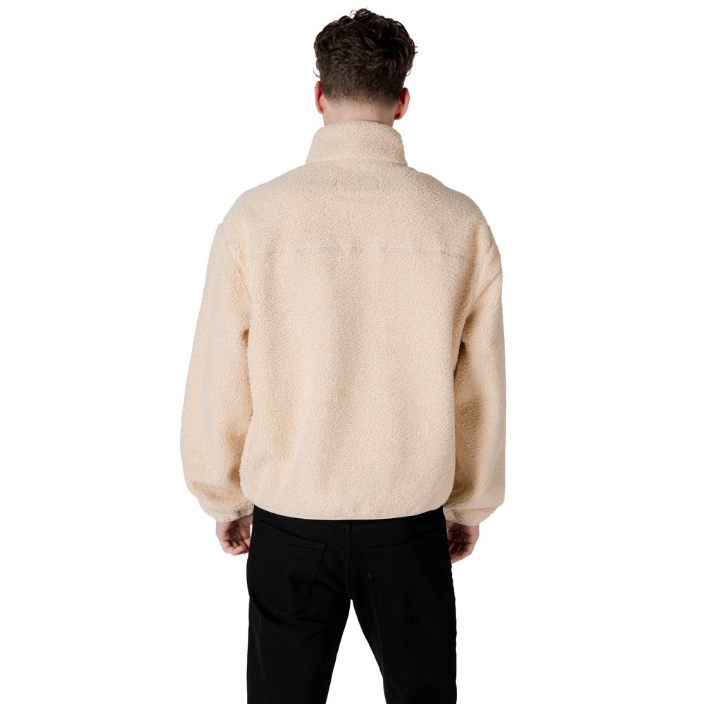 Cream Recycled Polyester Jackets & Coat - ventzia