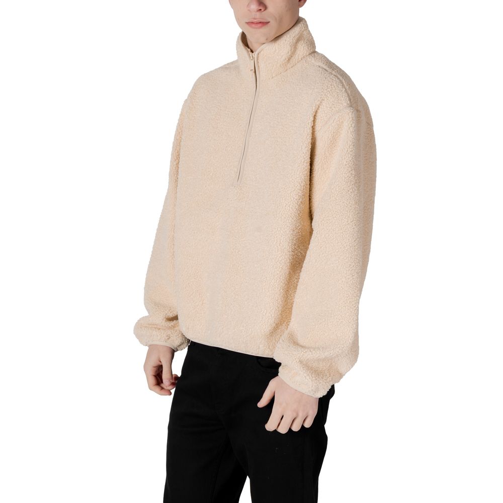 Cream Recycled Polyester Jackets & Coat - ventzia