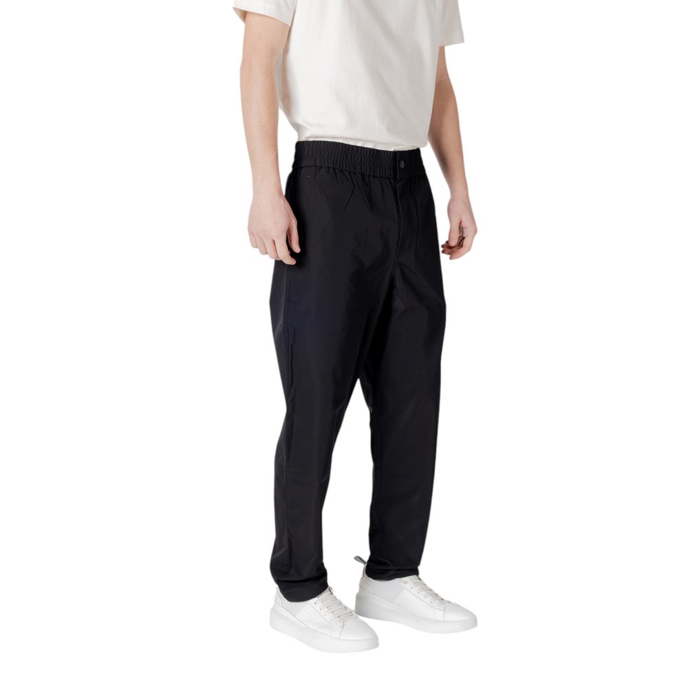Black Polyester Pant - ventzia