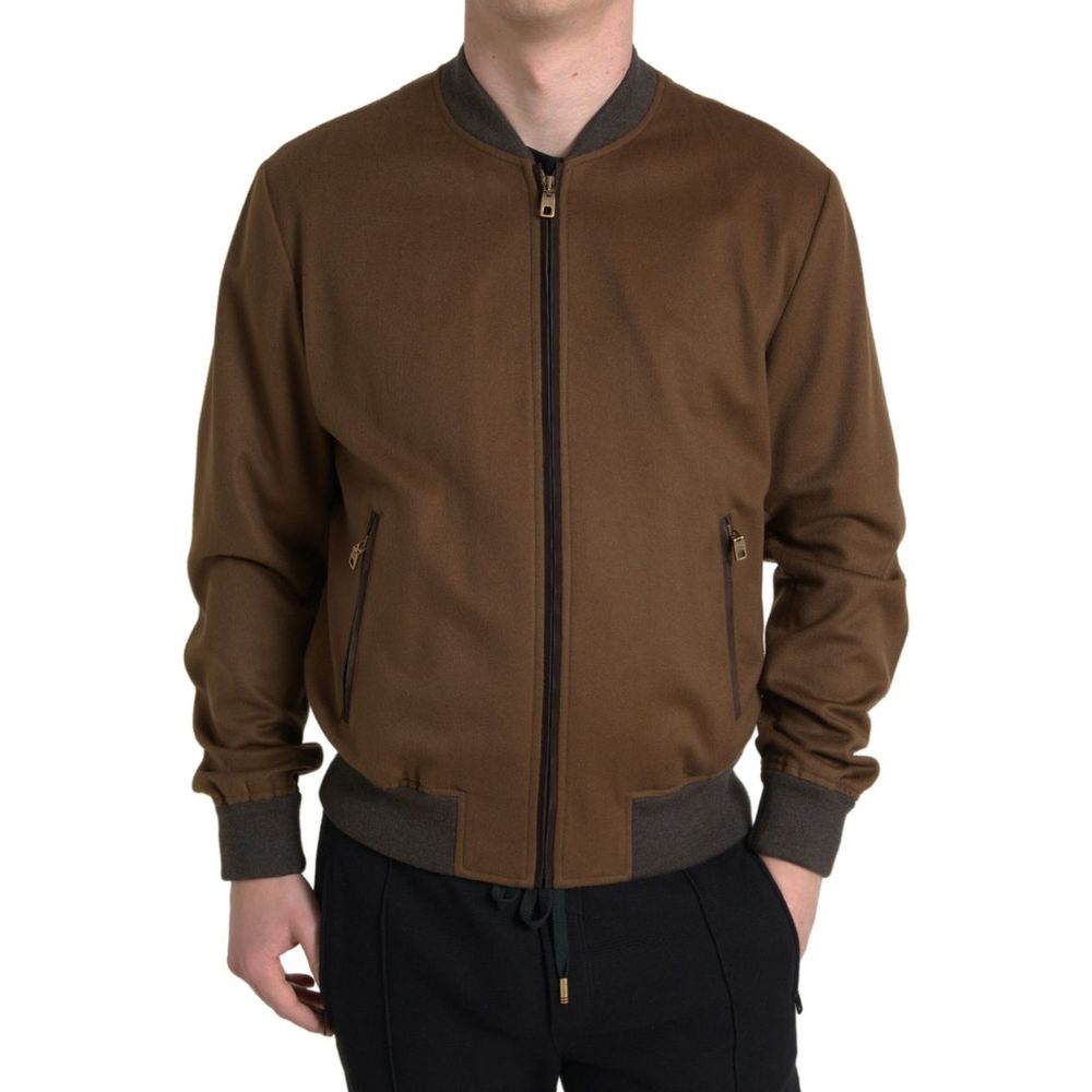 Brown Cashmere Jacket - ventzia