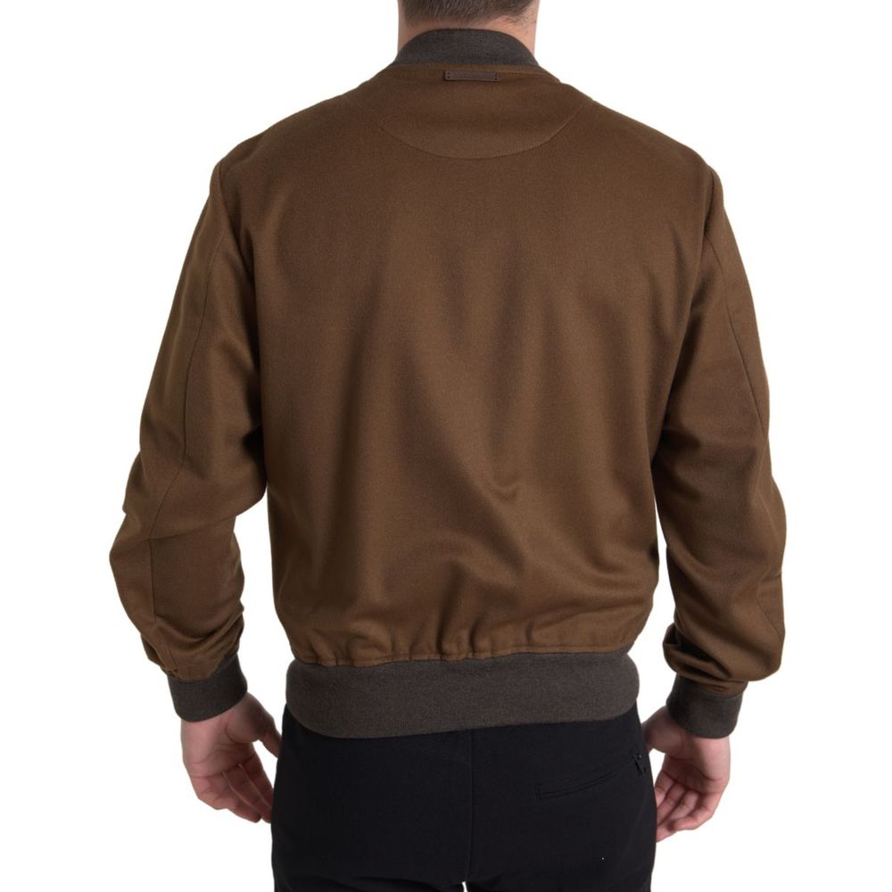 Brown Cashmere Jacket - ventzia