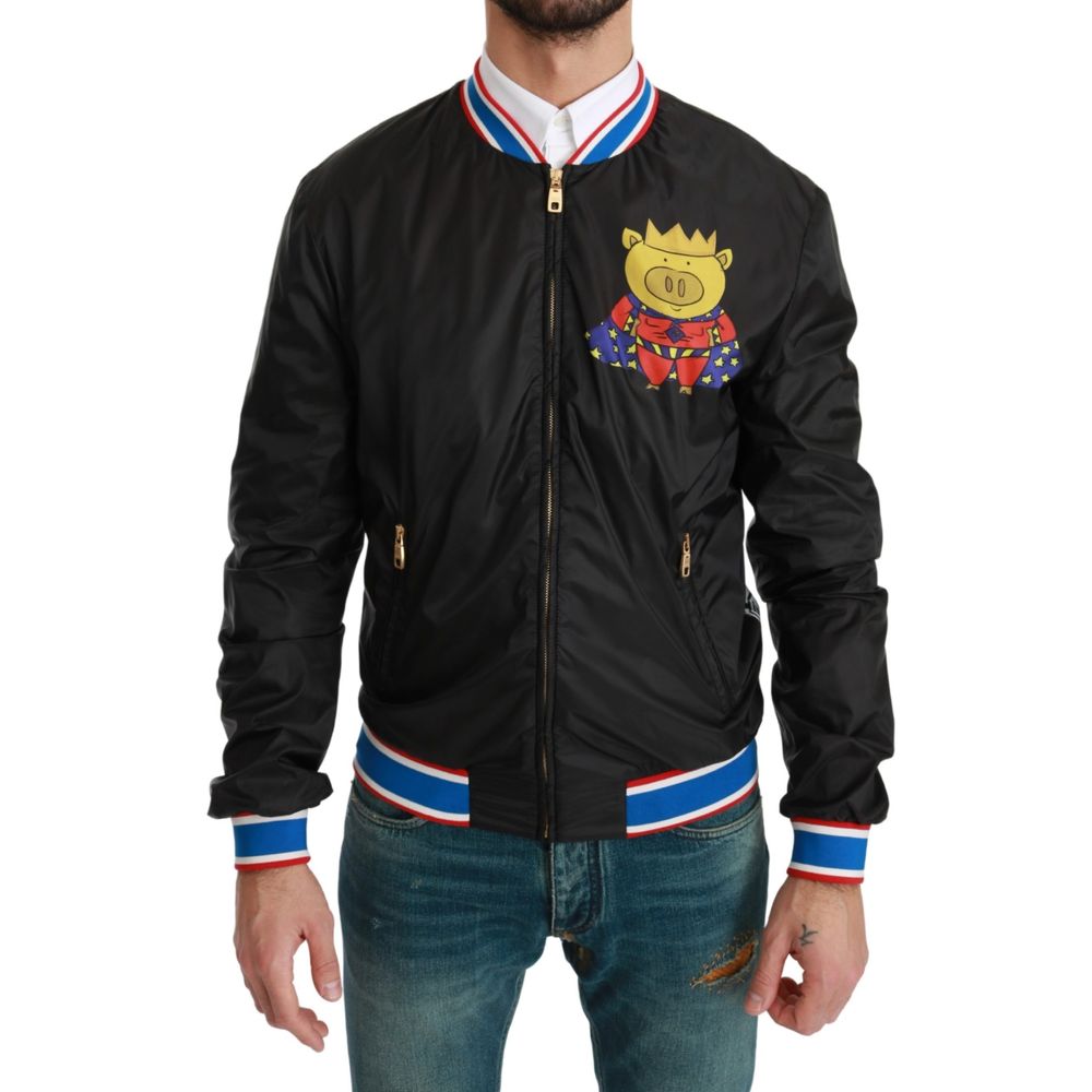 Black Material Jacket - ventzia