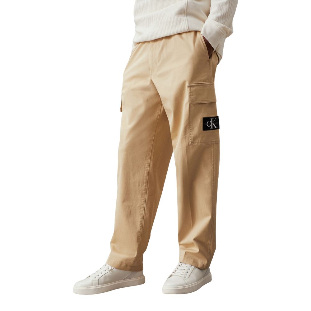 Beige Cotton Jeans & Pant - ventzia