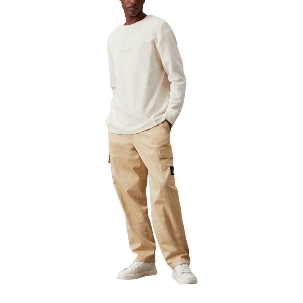 Beige Cotton Jeans & Pant - ventzia