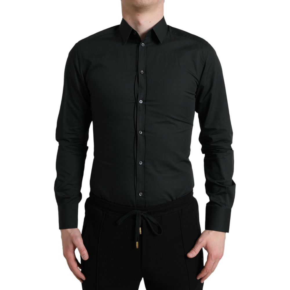 Black Cotton Shirt - ventzia
