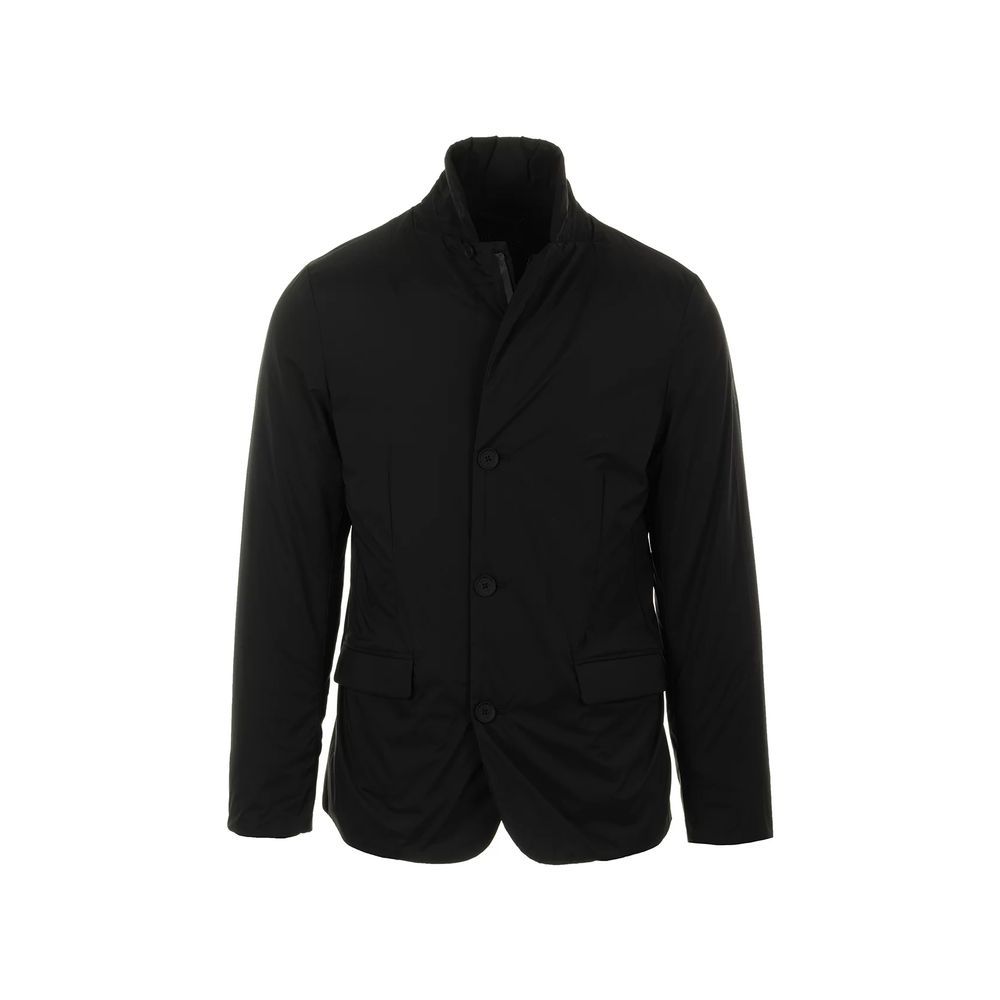 Black Polyester Jacket - ventzia