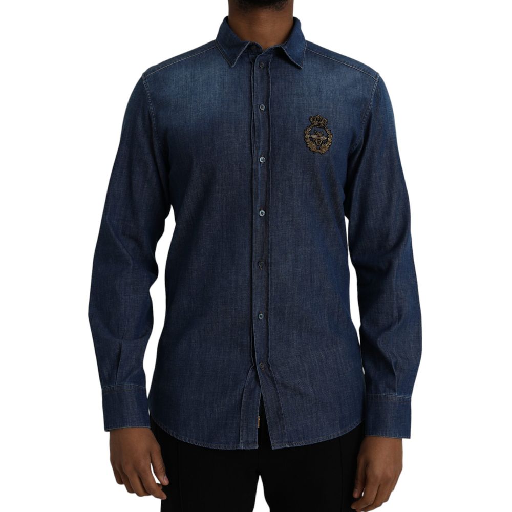 Blue Cotton Shirt - ventzia