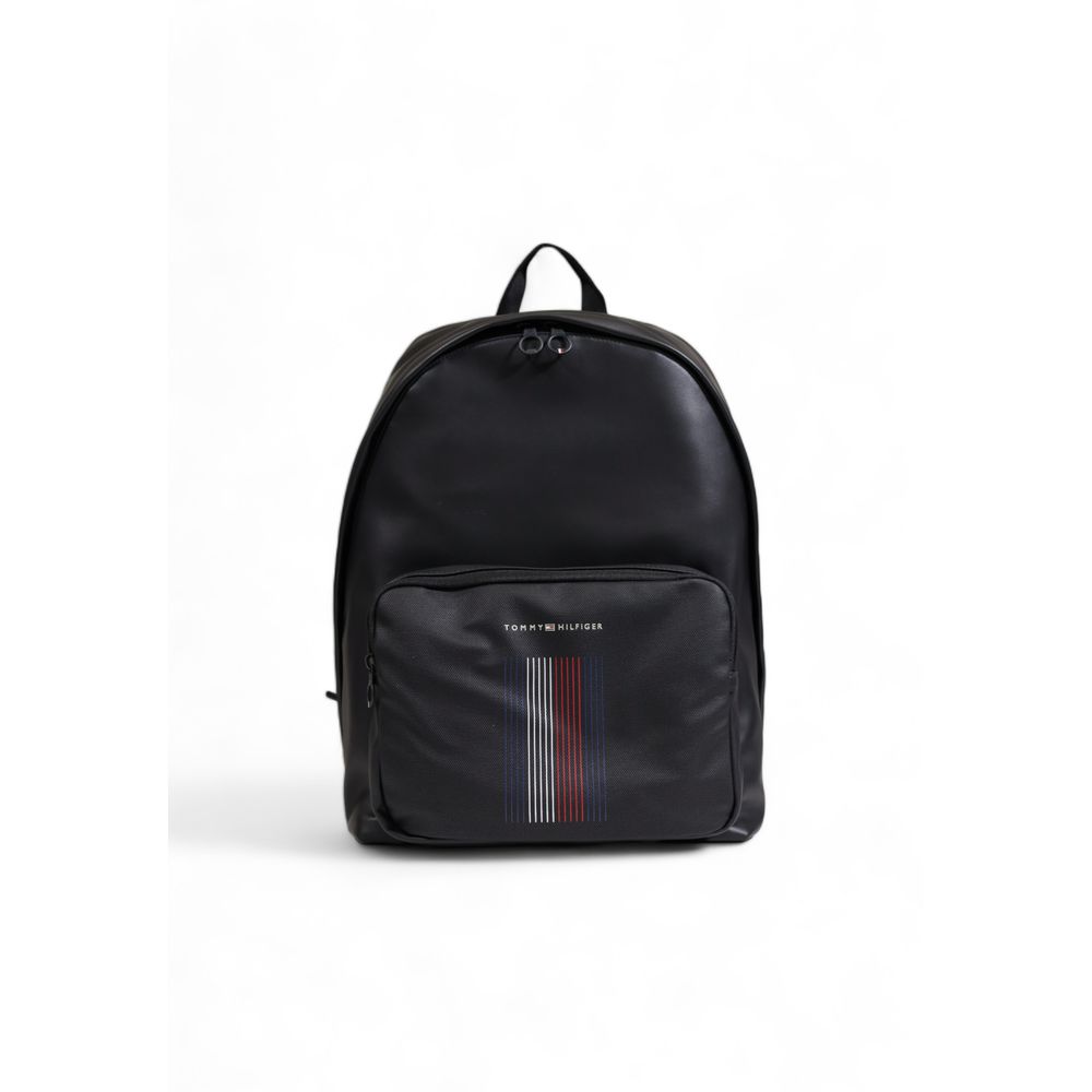 Black Polyester Backpack - ventzia