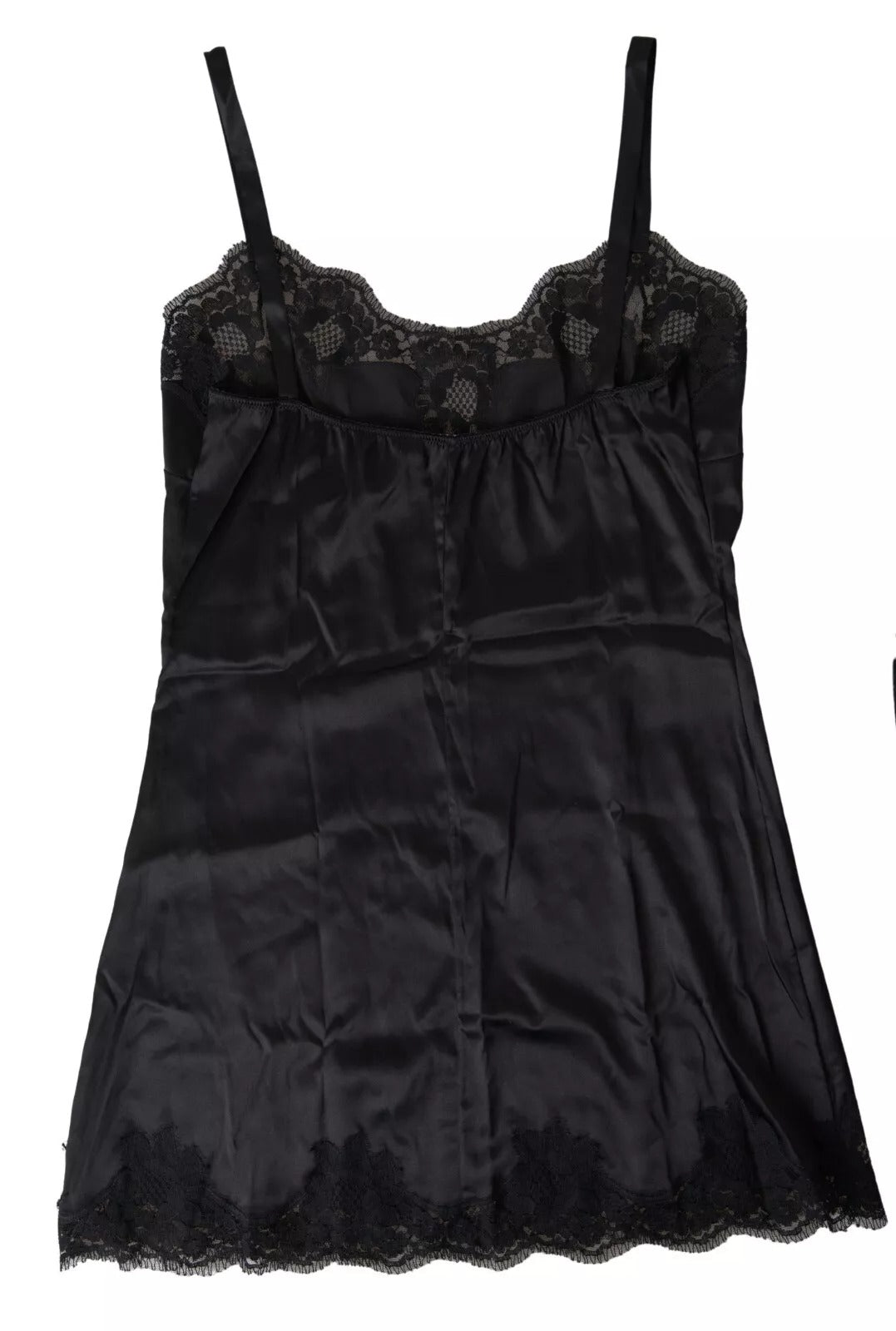 Black Lace Silk Sleepwear Camisole Top Underwear - ventzia