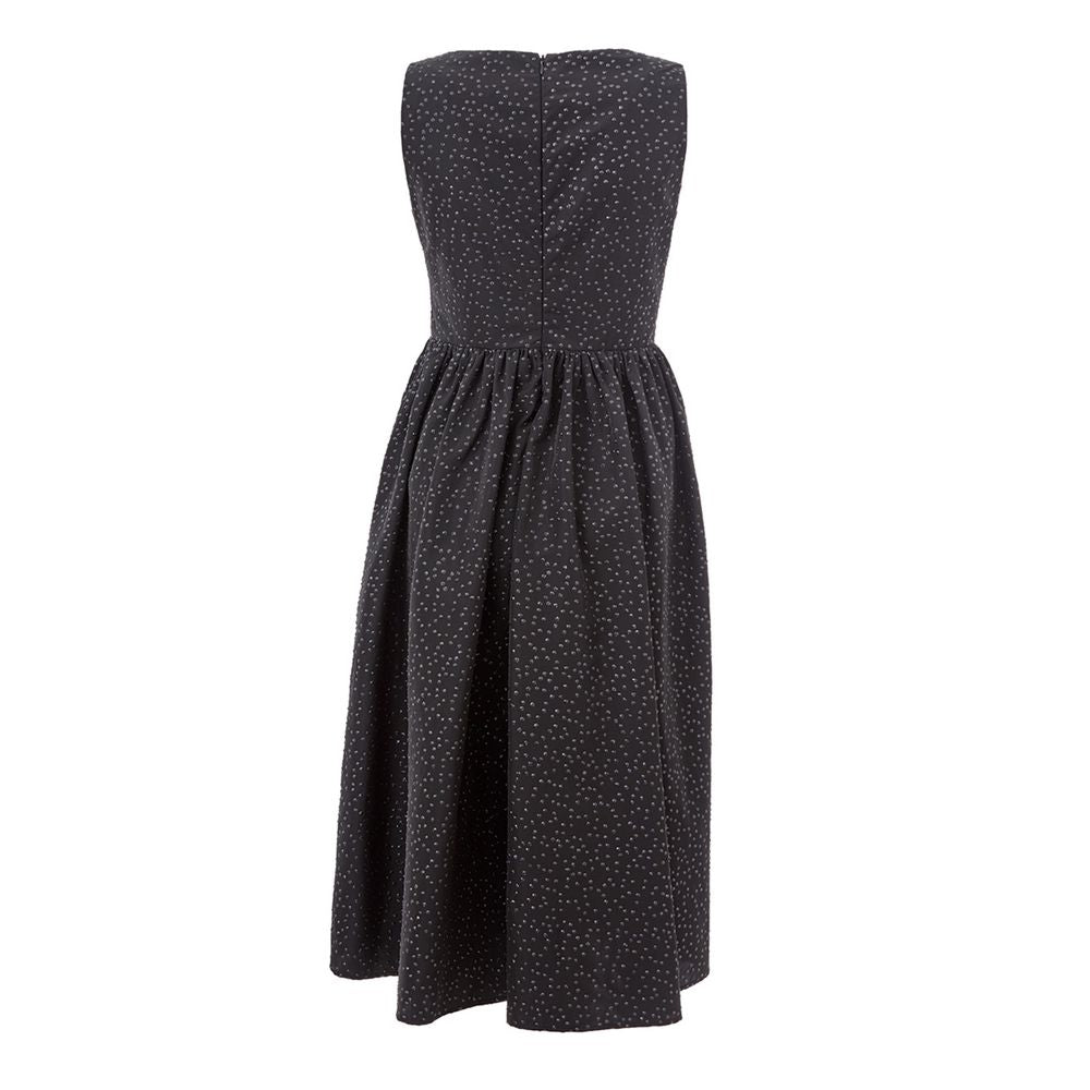 Elegant Black Polyethylene Dress - ventzia