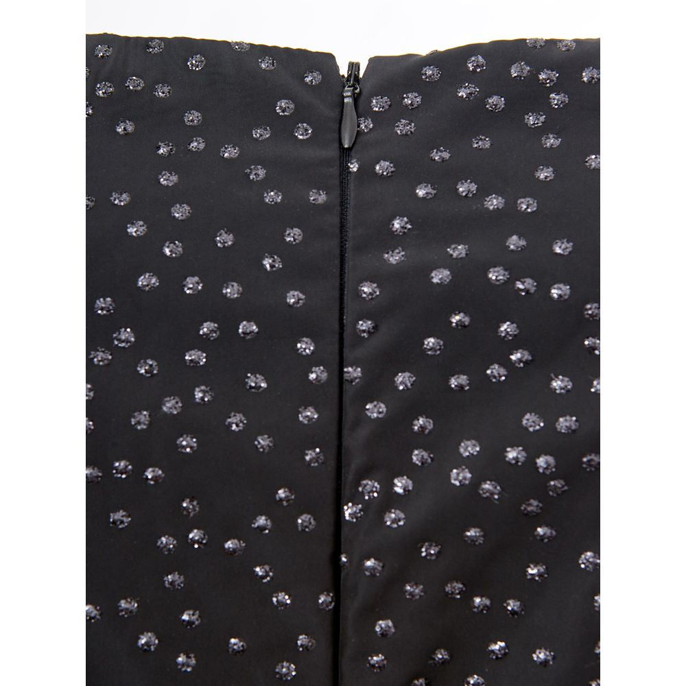 Elegant Black Polyethylene Dress - ventzia