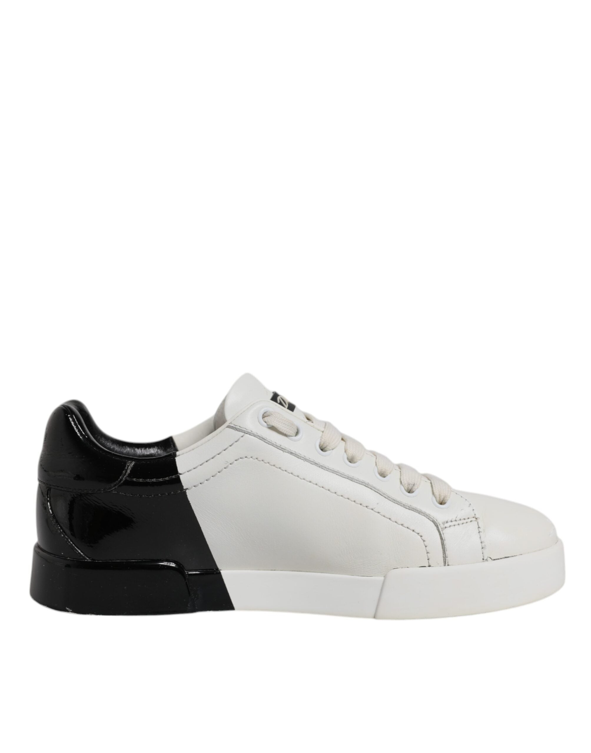 White Black Logo Portofino Men Sneaker Shoes - ventzia