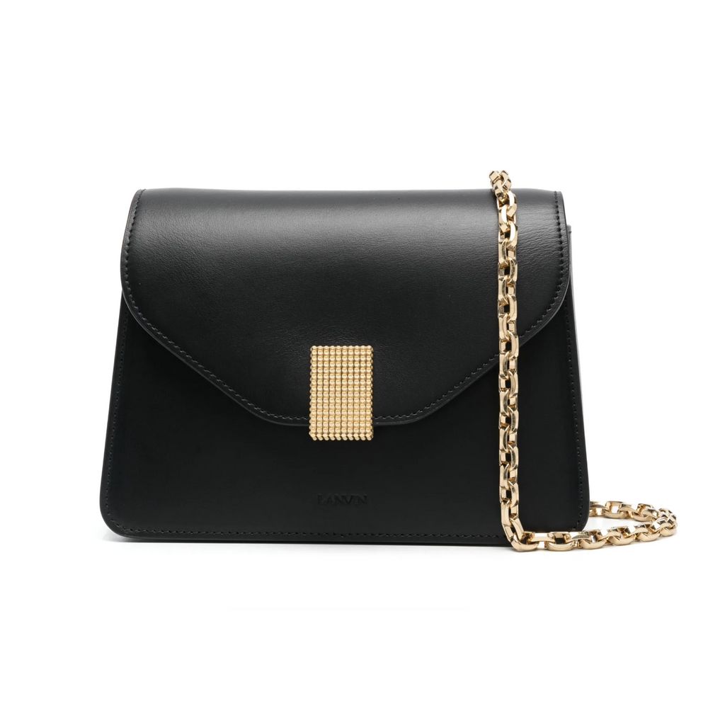Black Leather Handbag - ventzia