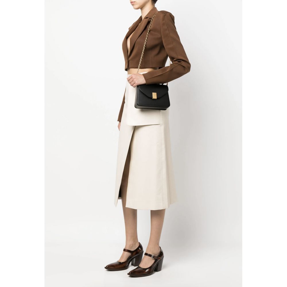 Black Leather Handbag - ventzia