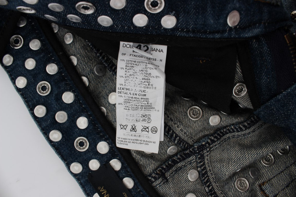 Enchanted Sicily Crystal Embellished Jeans - ventzia