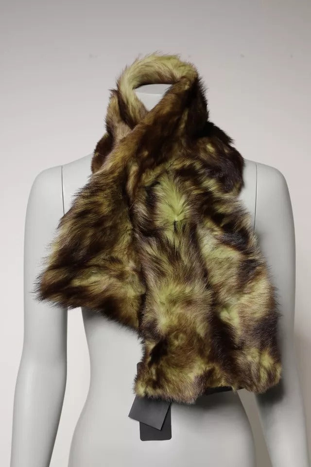 Multicolor Fur Shawl Neck Wrap Cover Collar Scarf - ventzia