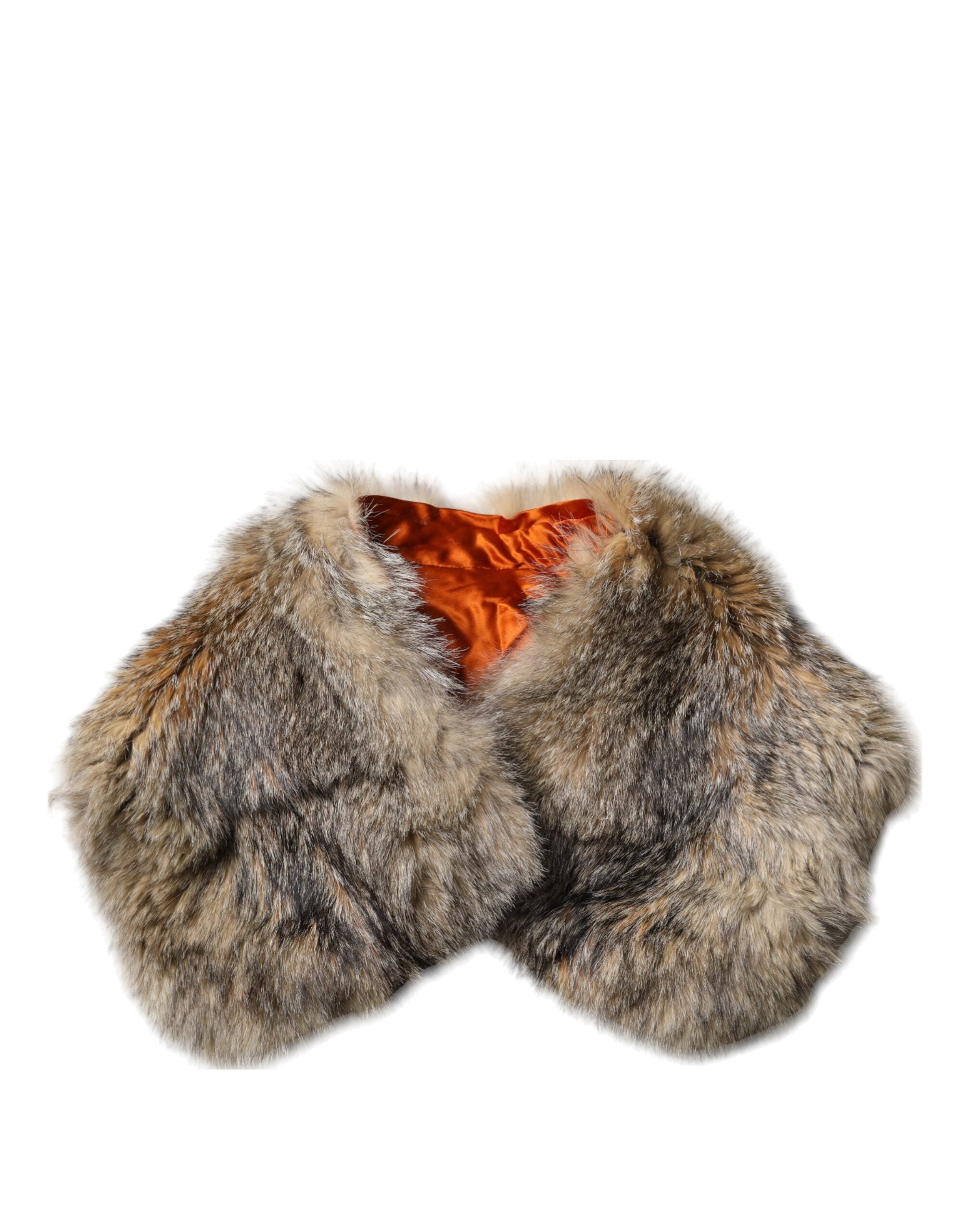 Brown Fur Shoulder Collar Neck Wrap Scarf - ventzia