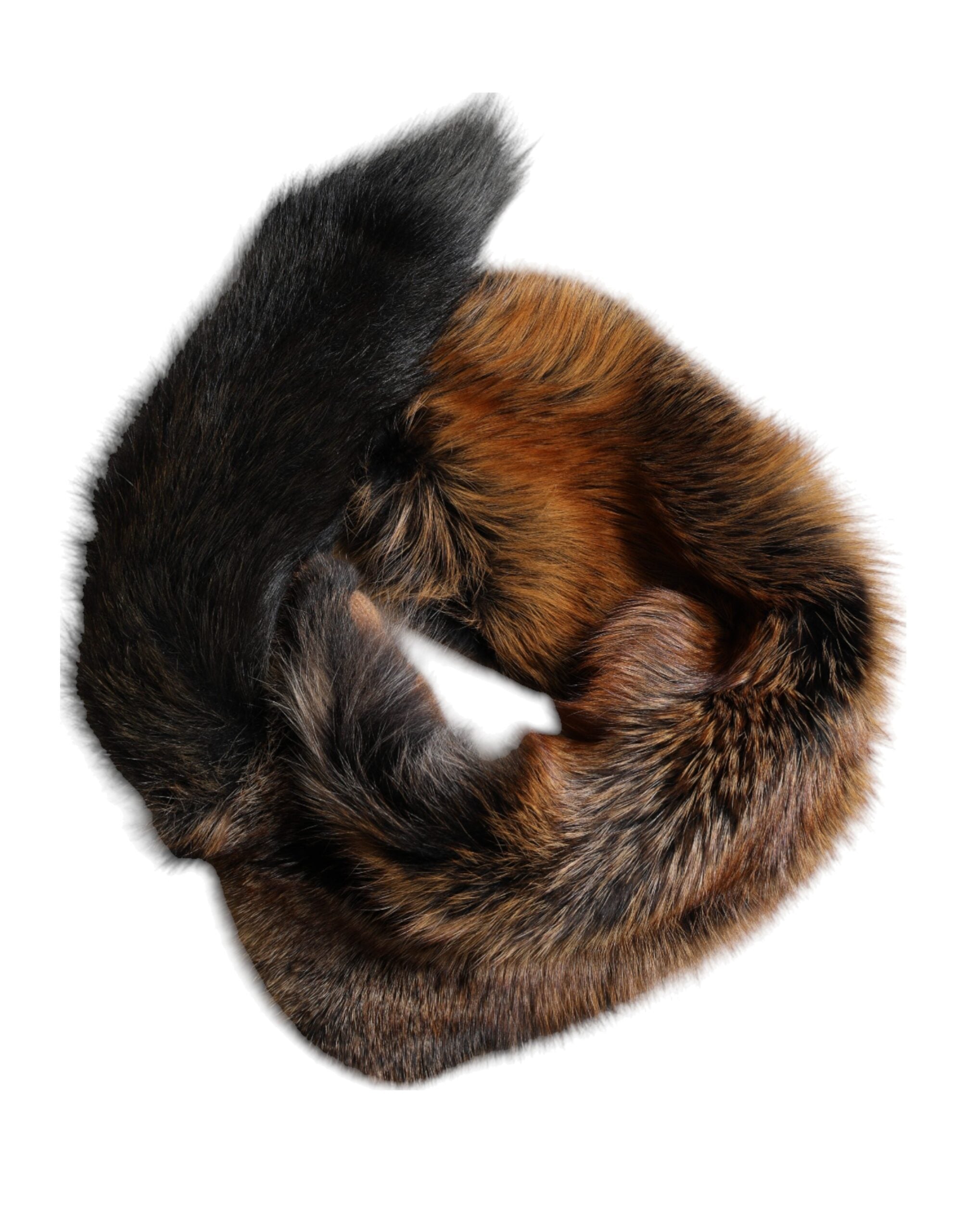 Brown Red Fox Fur Neck Warmer Winter Scarf - ventzia