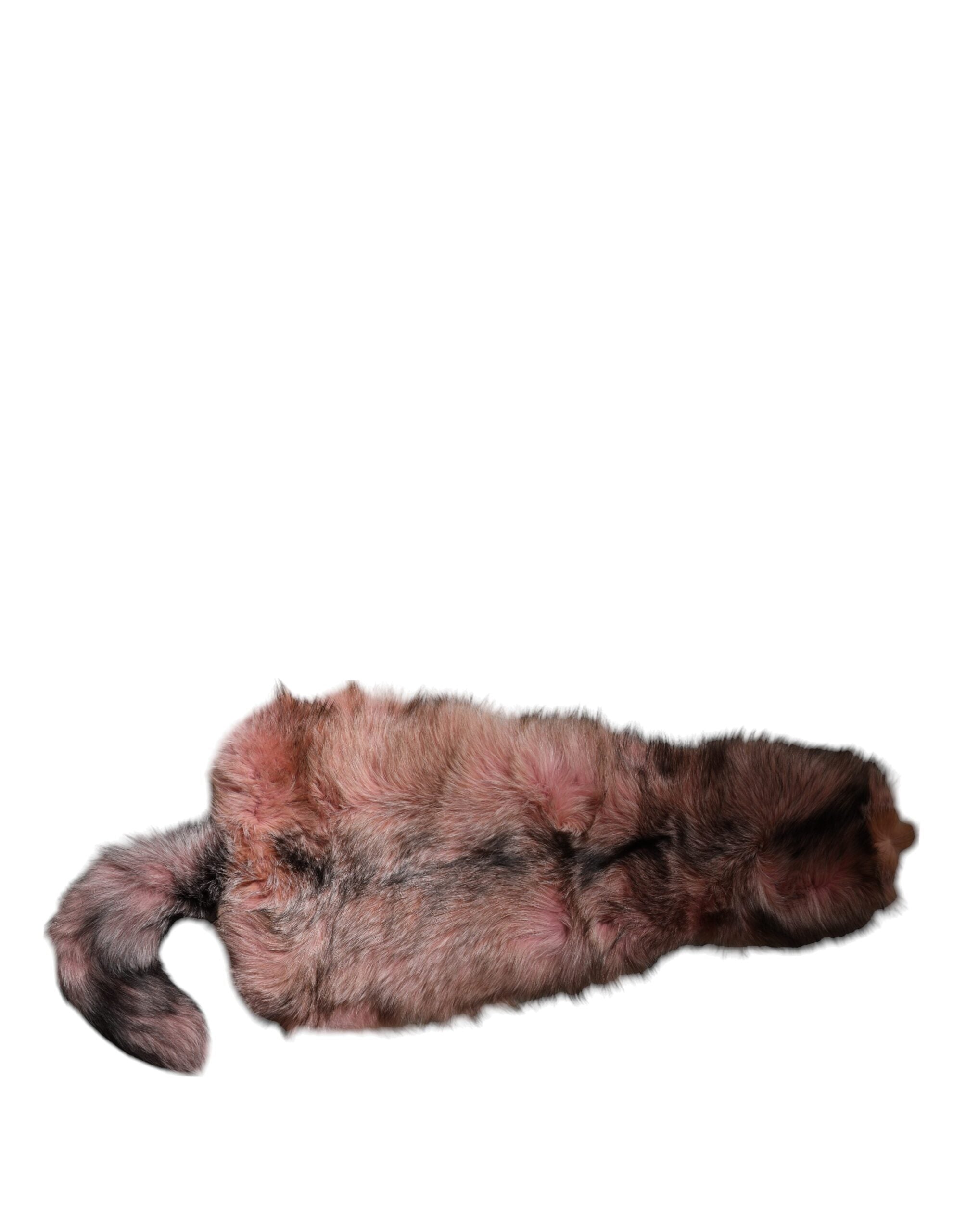Pink Frost Fox Fur Neck Warmer Winter Scarf - ventzia