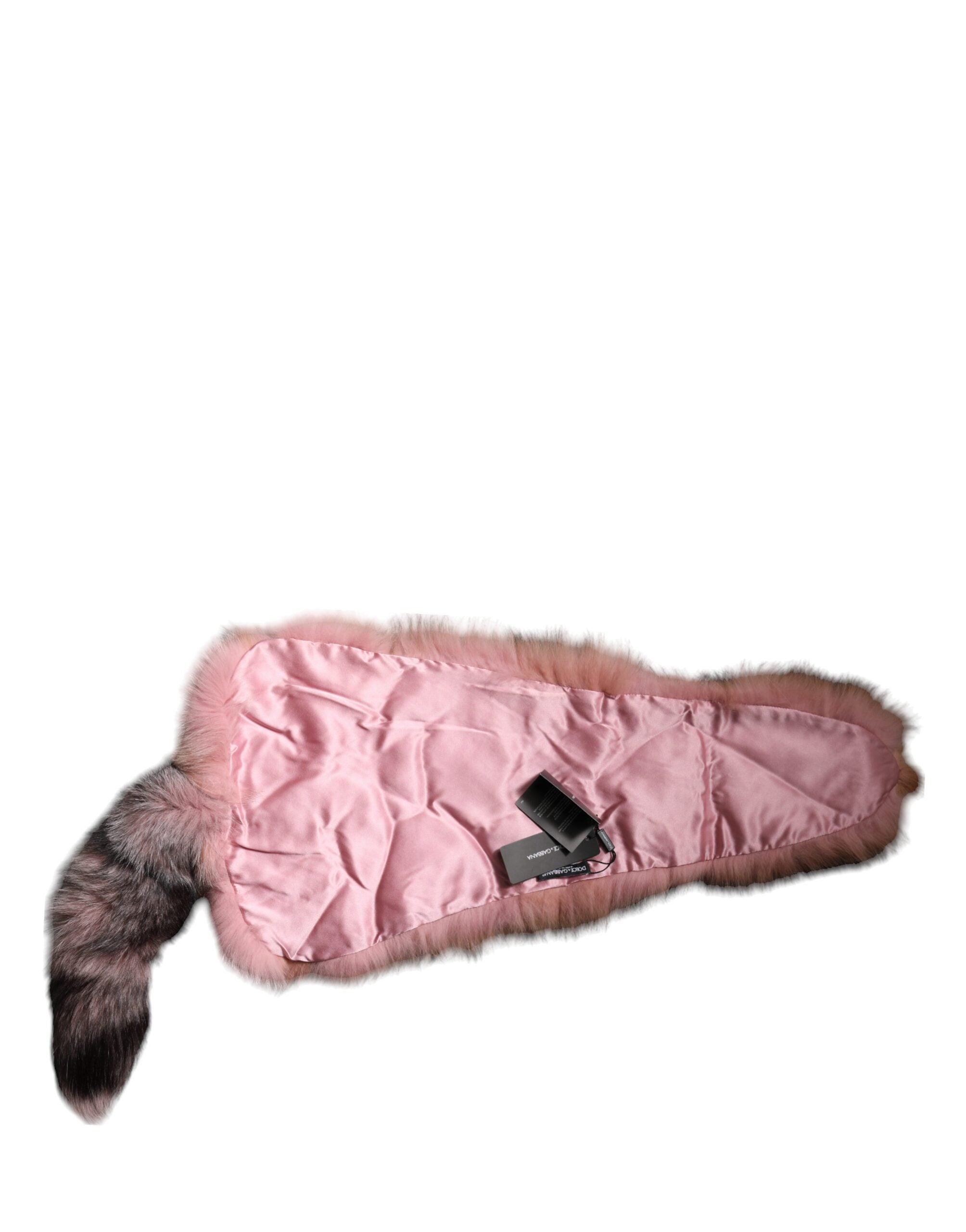 Pink Frost Fox Fur Neck Warmer Winter Scarf - ventzia