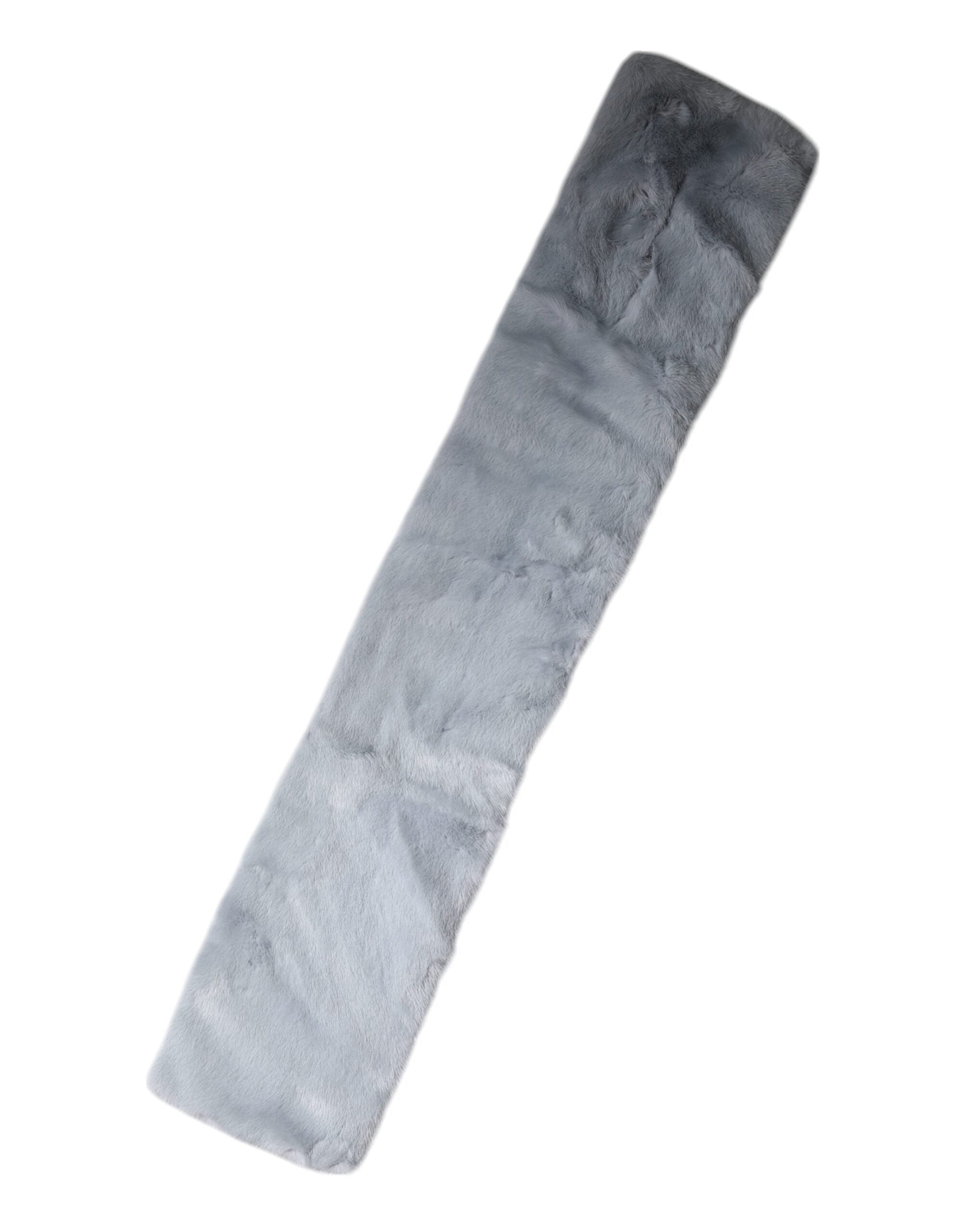 Powder Blue Mink Fur Neck Warmer Scarf - ventzia