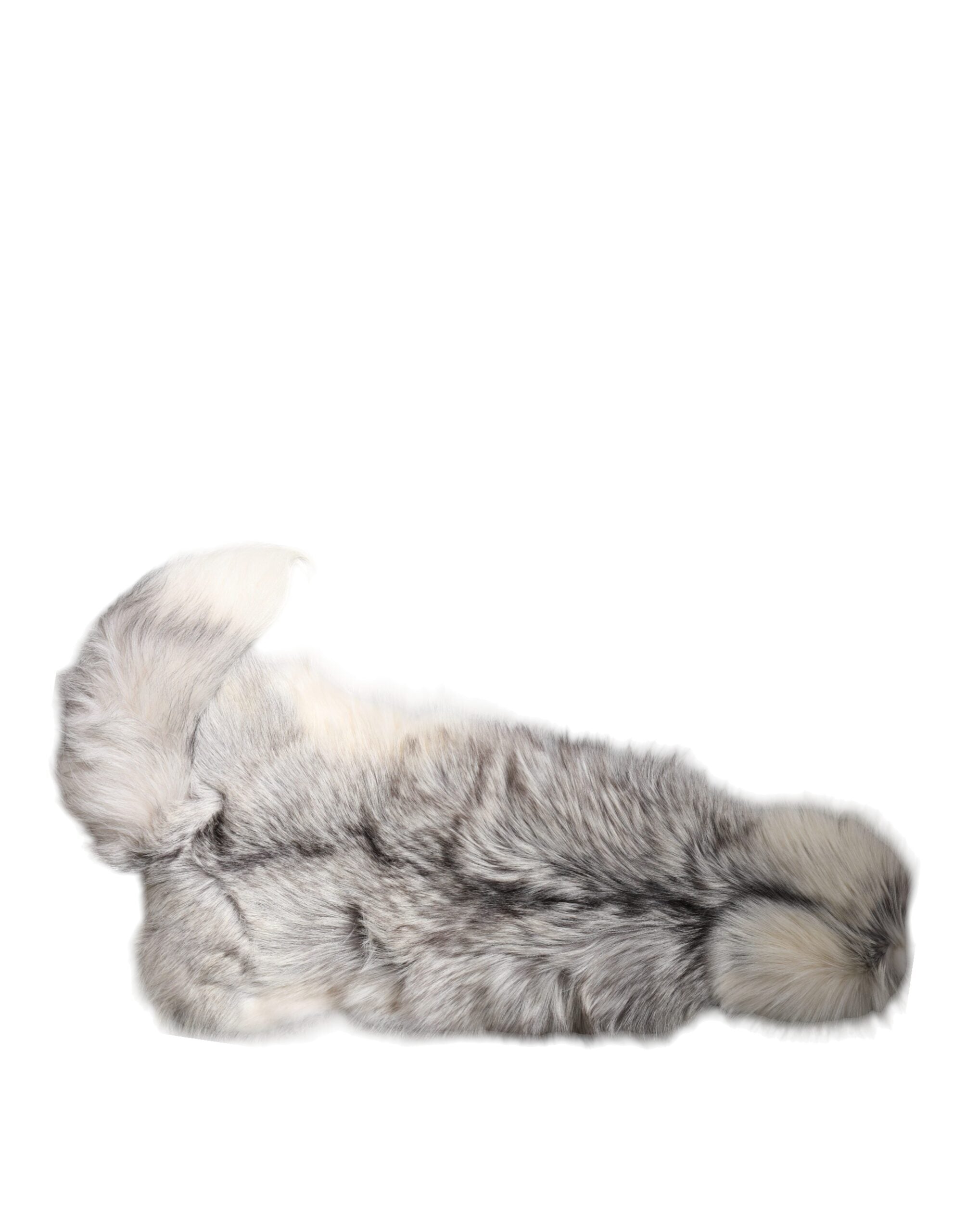 White Fox Fur Neck Wrap Warmer Winter Scarf - ventzia
