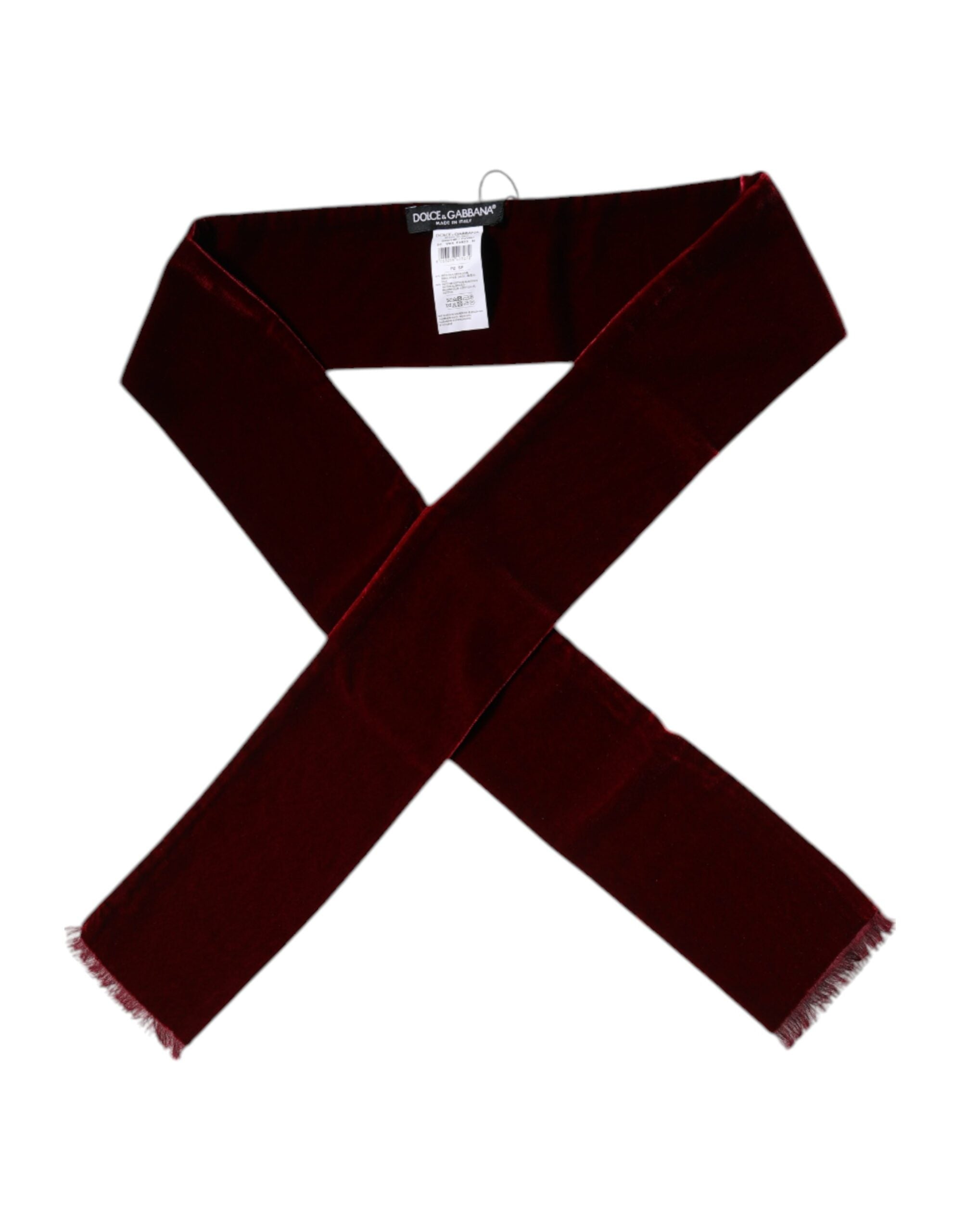Bordeaux Cotton Silk Fringe Shawl Wrap Scarf - ventzia