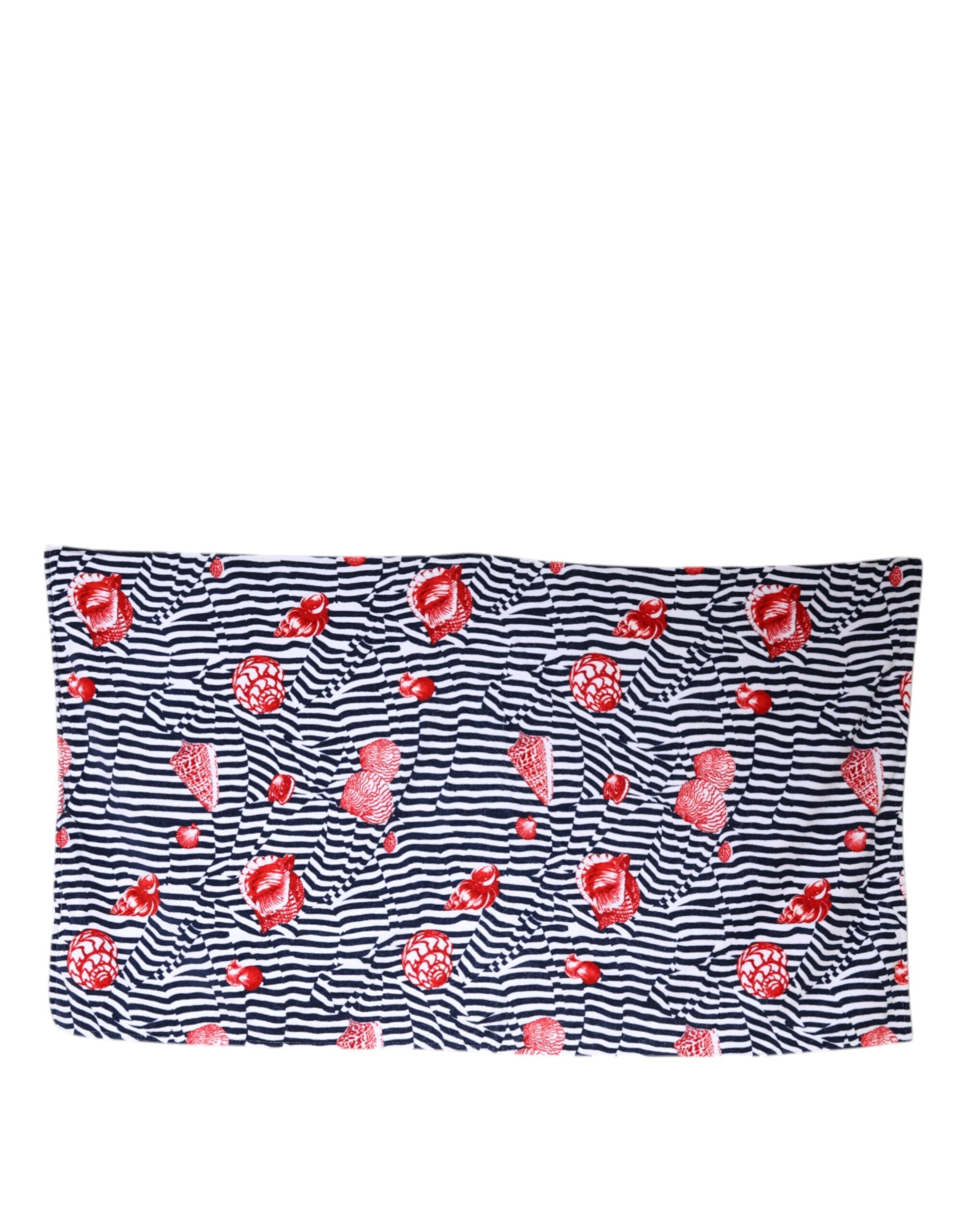 Multicolor Stripes Seashells Beach Towel - ventzia