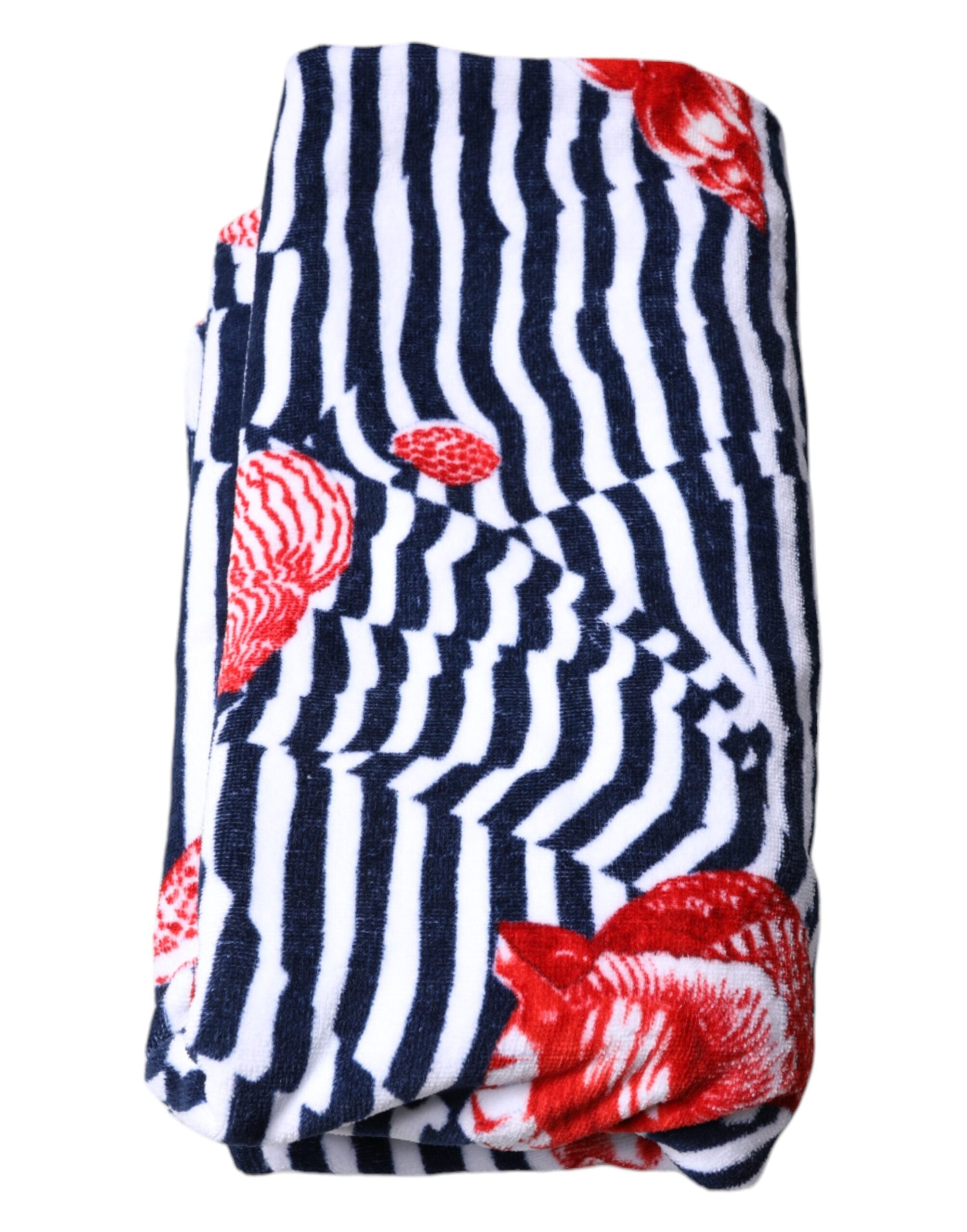 Multicolor Stripes Seashells Beach Towel - ventzia