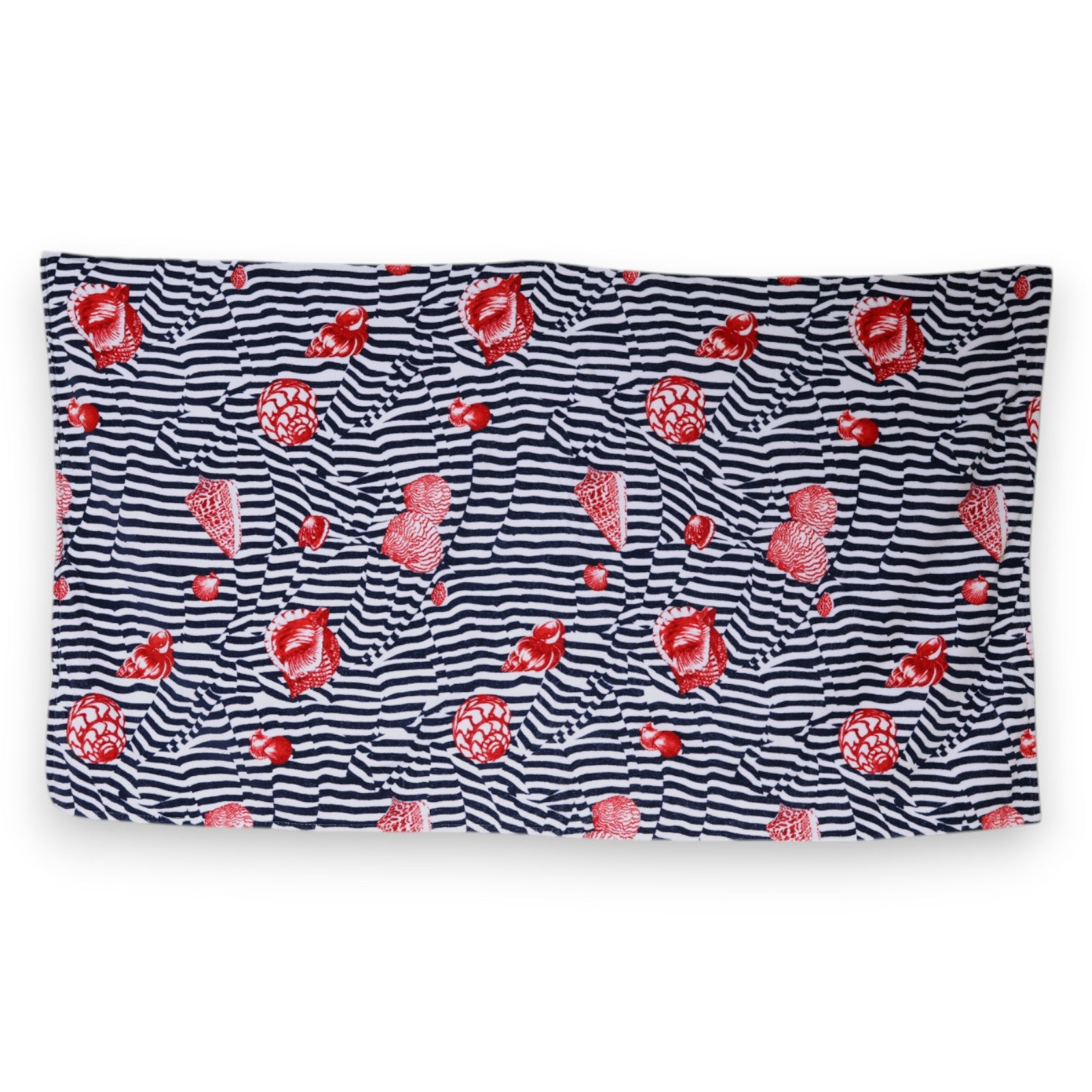 Multicolor Stripes Seashells Beach Towel - ventzia