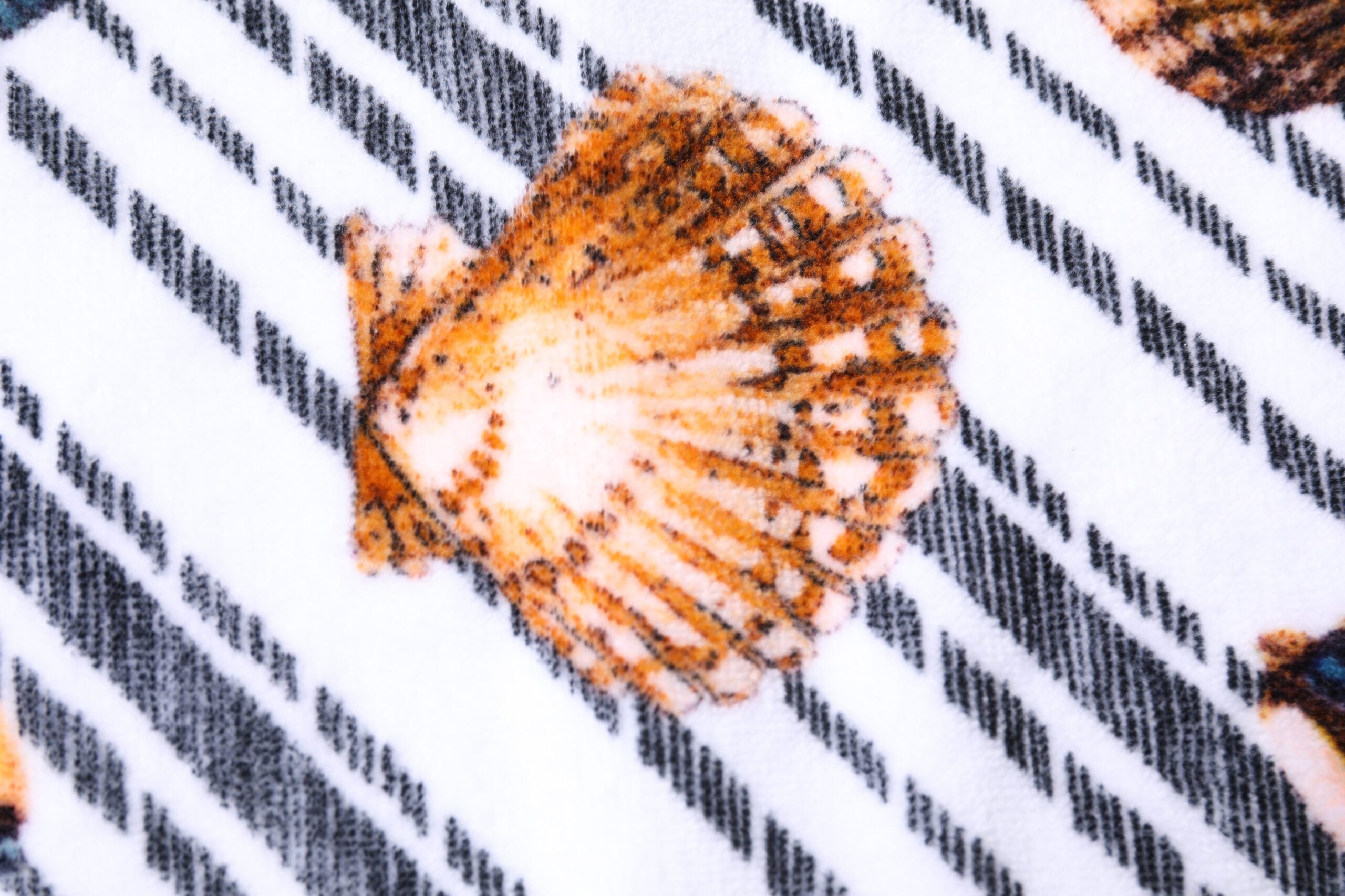 Multicolor Stripes Seashells Beach Towel - ventzia